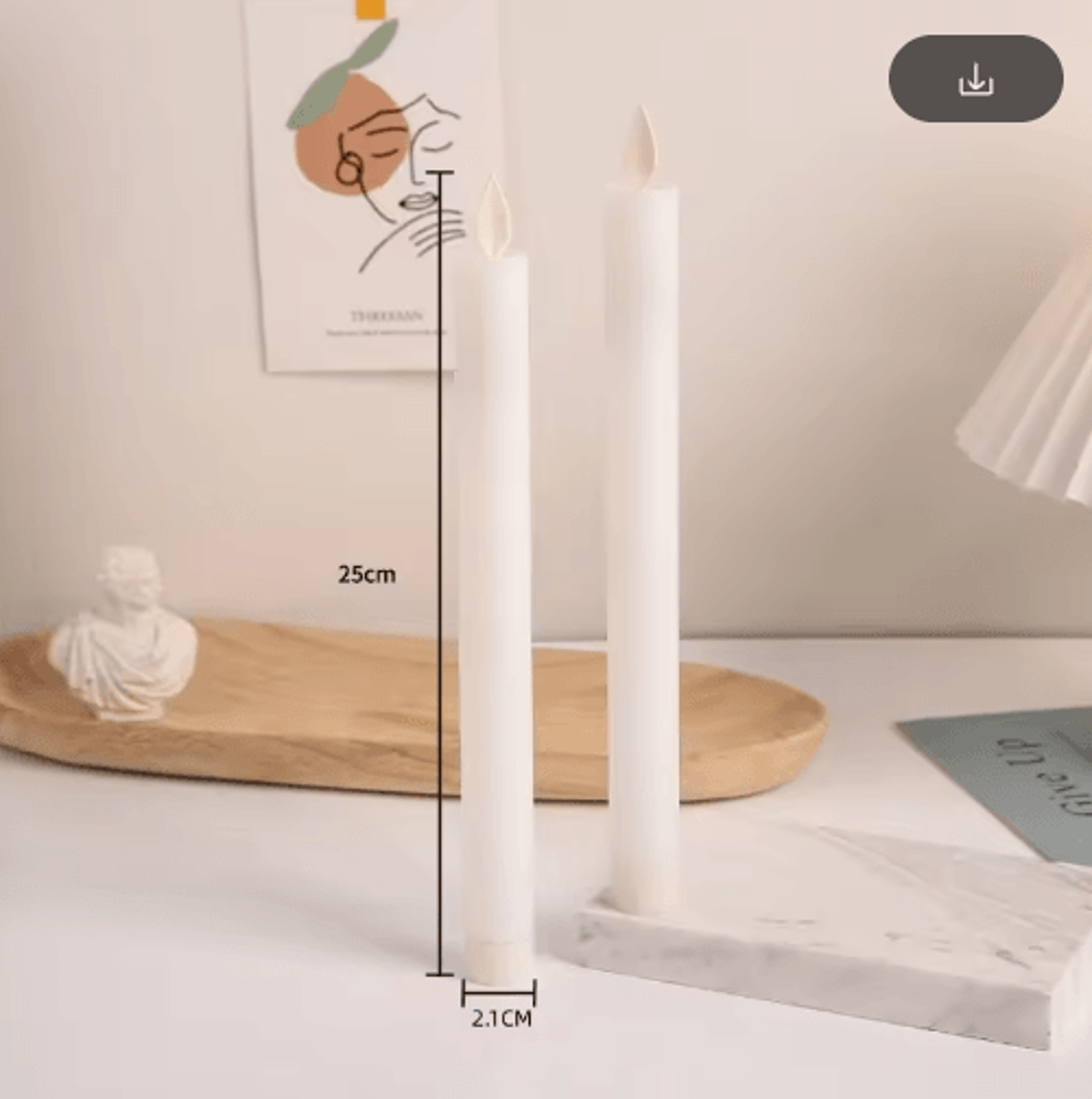 LED Taper Candles With Dancing Moving Wick  Battery Operated Wax Candlesticks With Remote Control H 1