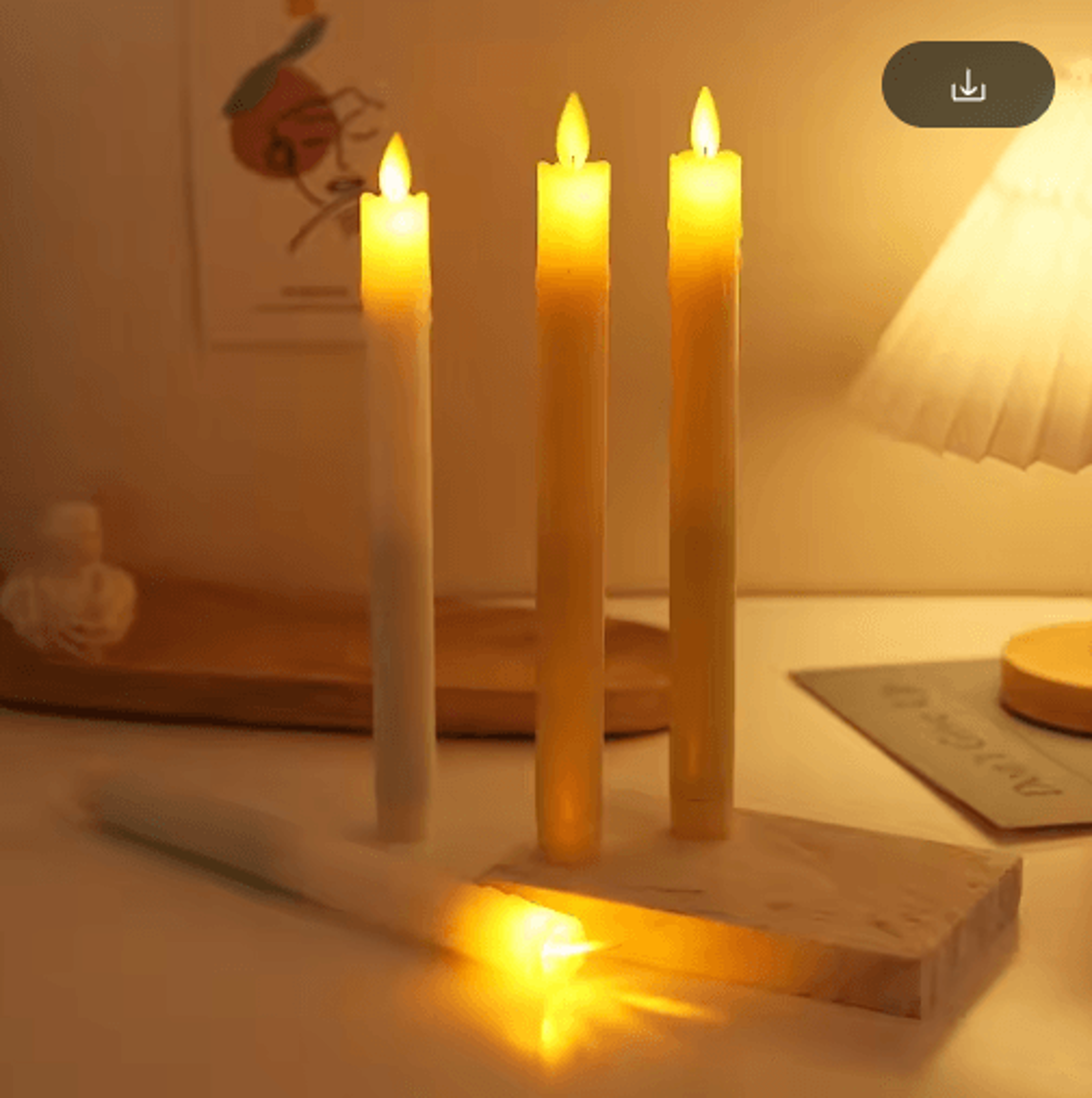 LED Taper Candles With Dancing Moving Wick  Battery Operated Wax Candlesticks With Remote Control H 6