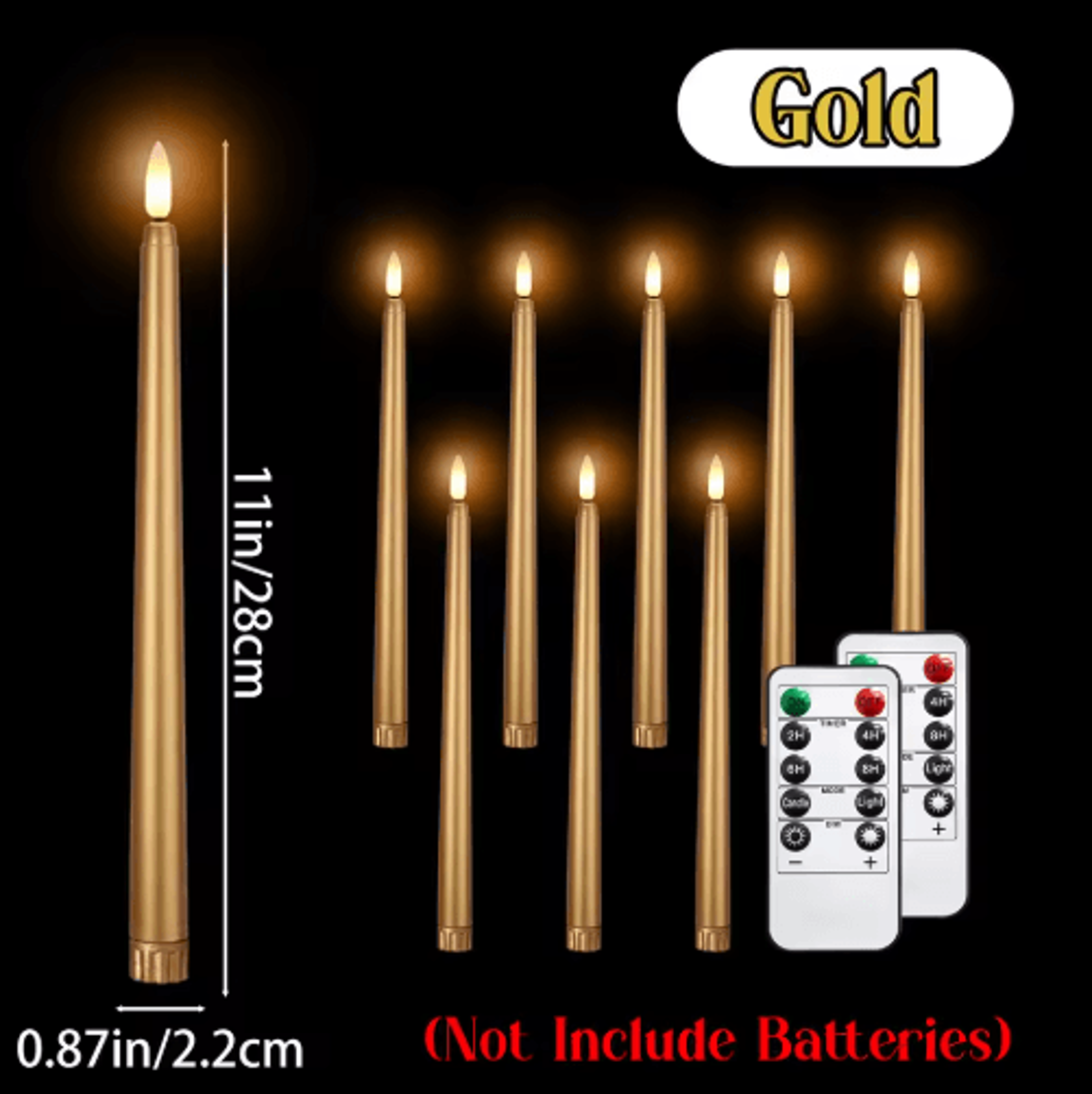1272PCS Flameless LED Taper Candles With Remote  Flickering Wedding Candles For Parties  Home Decor 7