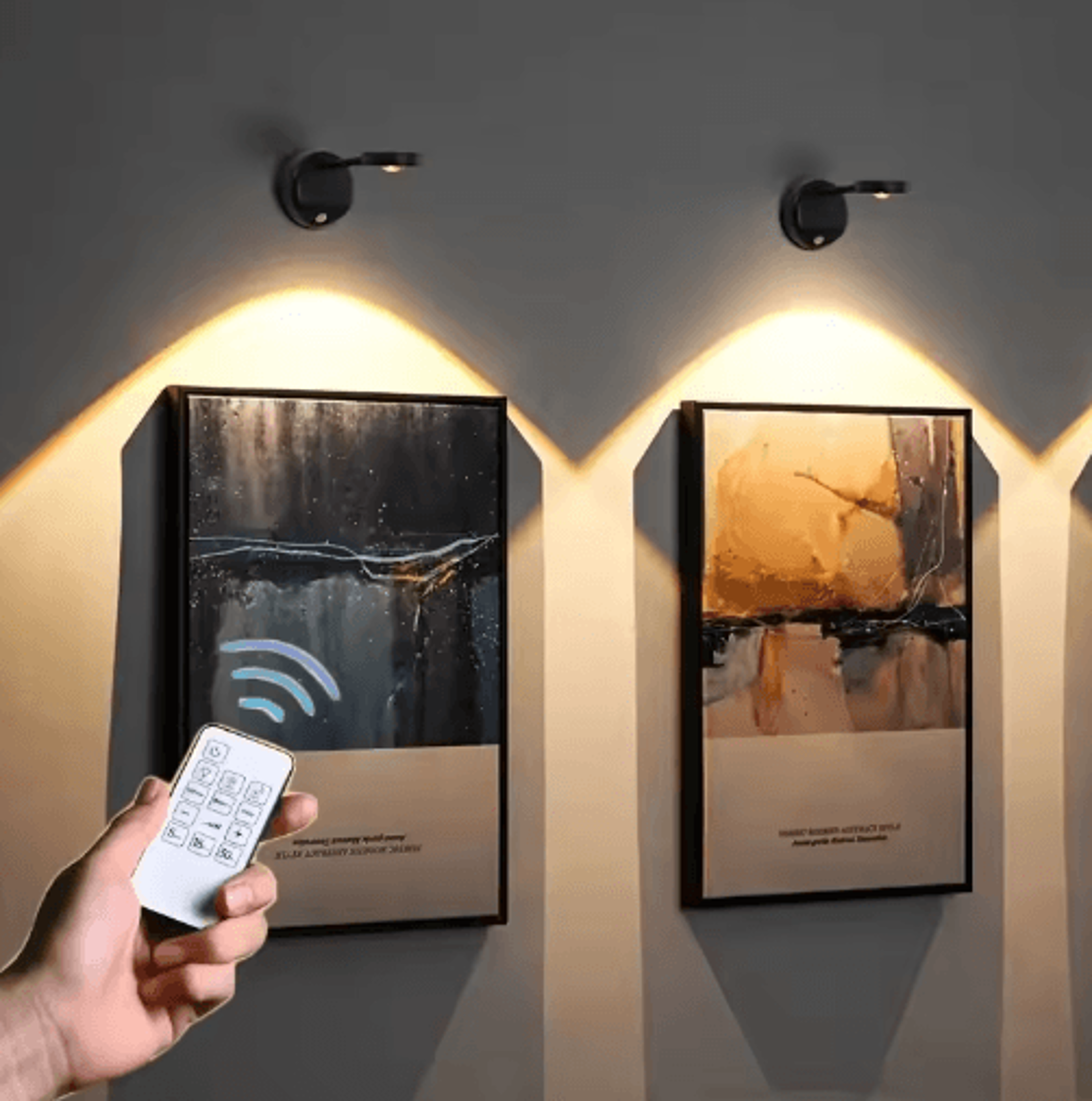 KFV USB Rechargeable Motion Sensor LED Wall Light  Wireless Dimmable Spotlight For Artwork  Home De 3