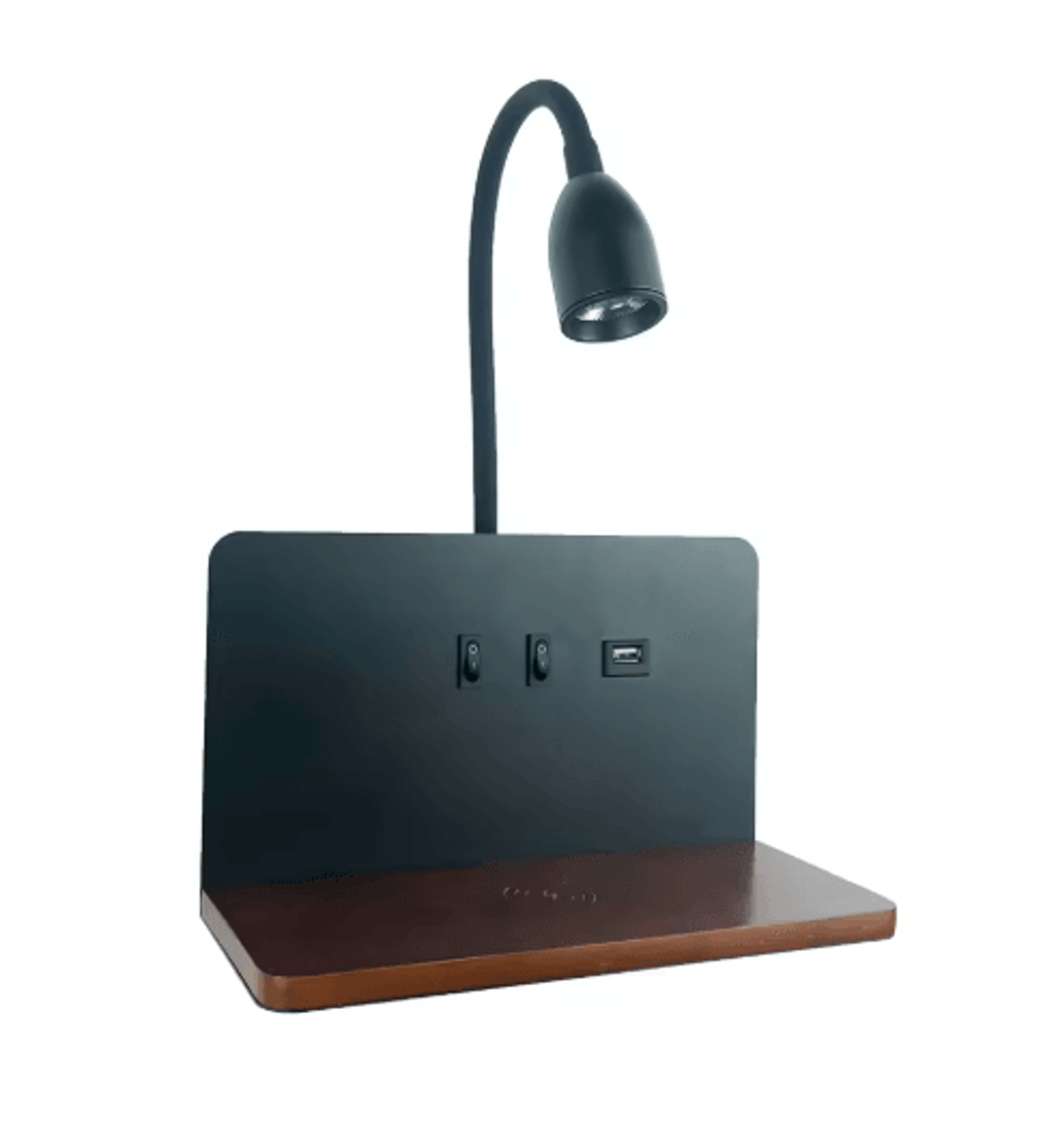 360 Rotatable LED Wall Lamp  USB Rechargeable Wireless Bedside Light With Charging Port 1
