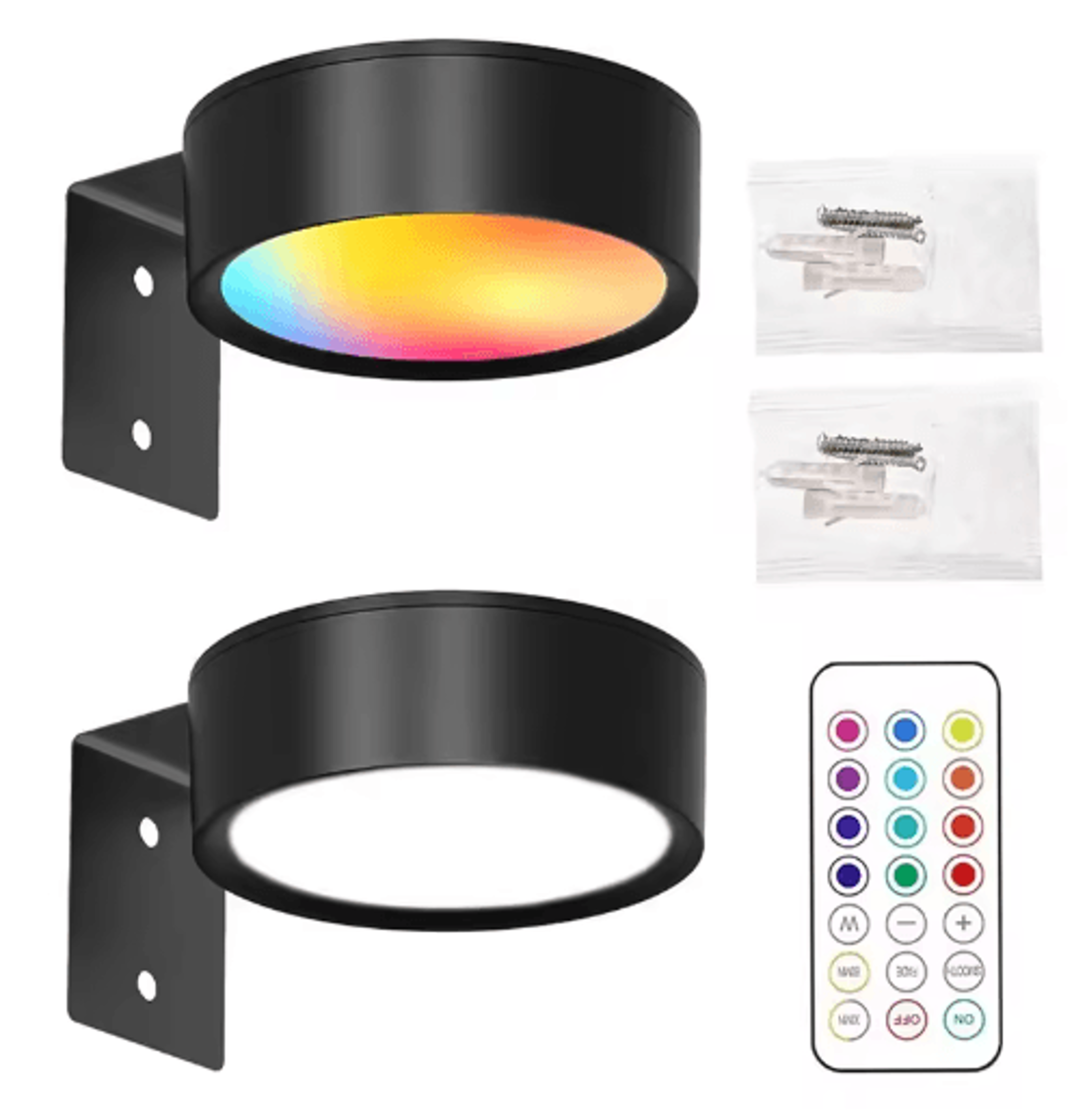 12PCS RGB LED Picture Light  Battery Powered Art Display Light With Remote  13 Color Modes 4