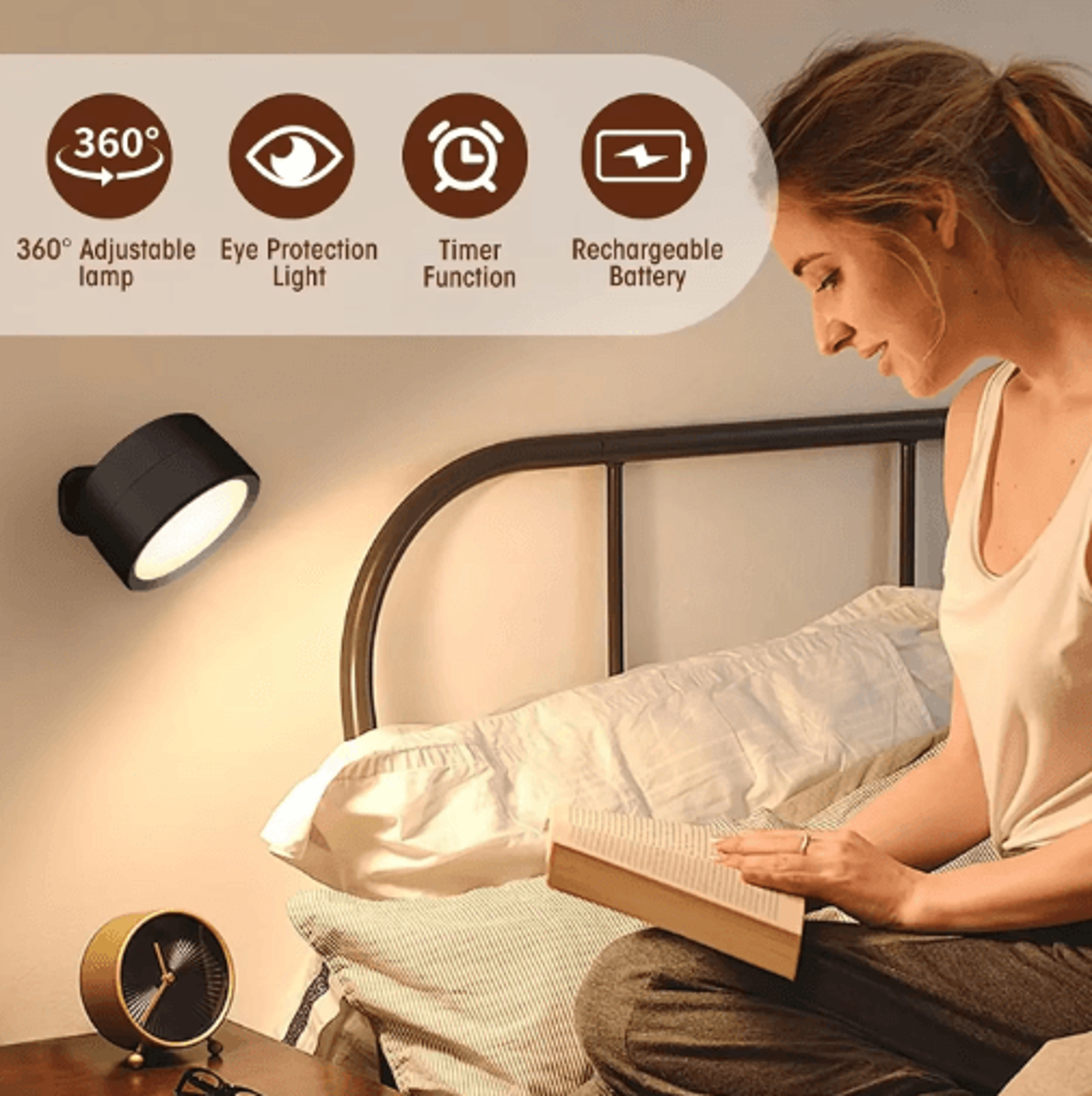 Rechargeable Magnetic LED Wall Sconce Wireless Wall Light With Remote  3Color Dimmable Lighting 0