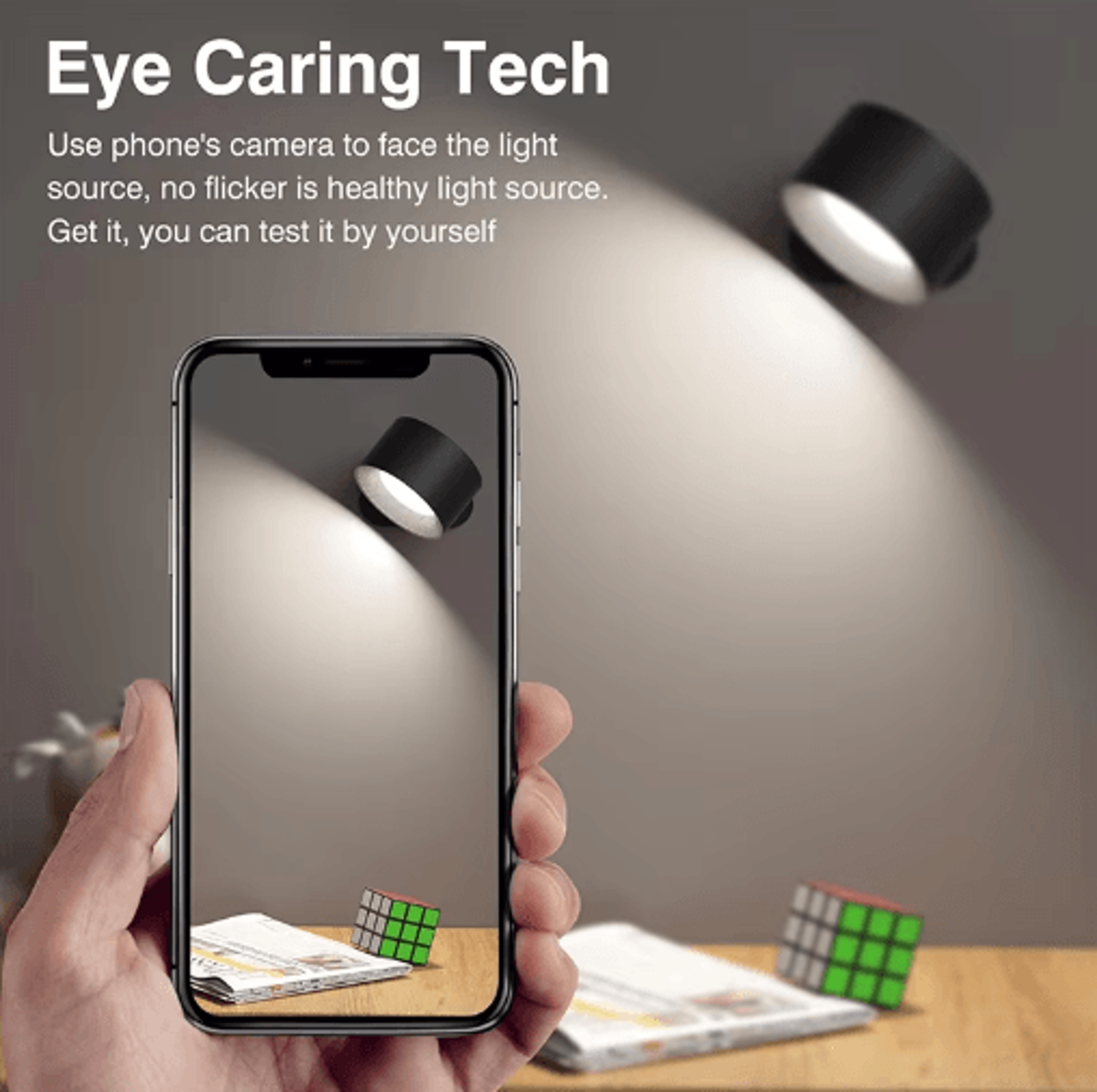 360 Rechargeable LED Wall Lamp  Touch  Remote Control Wireless Reading Light 3