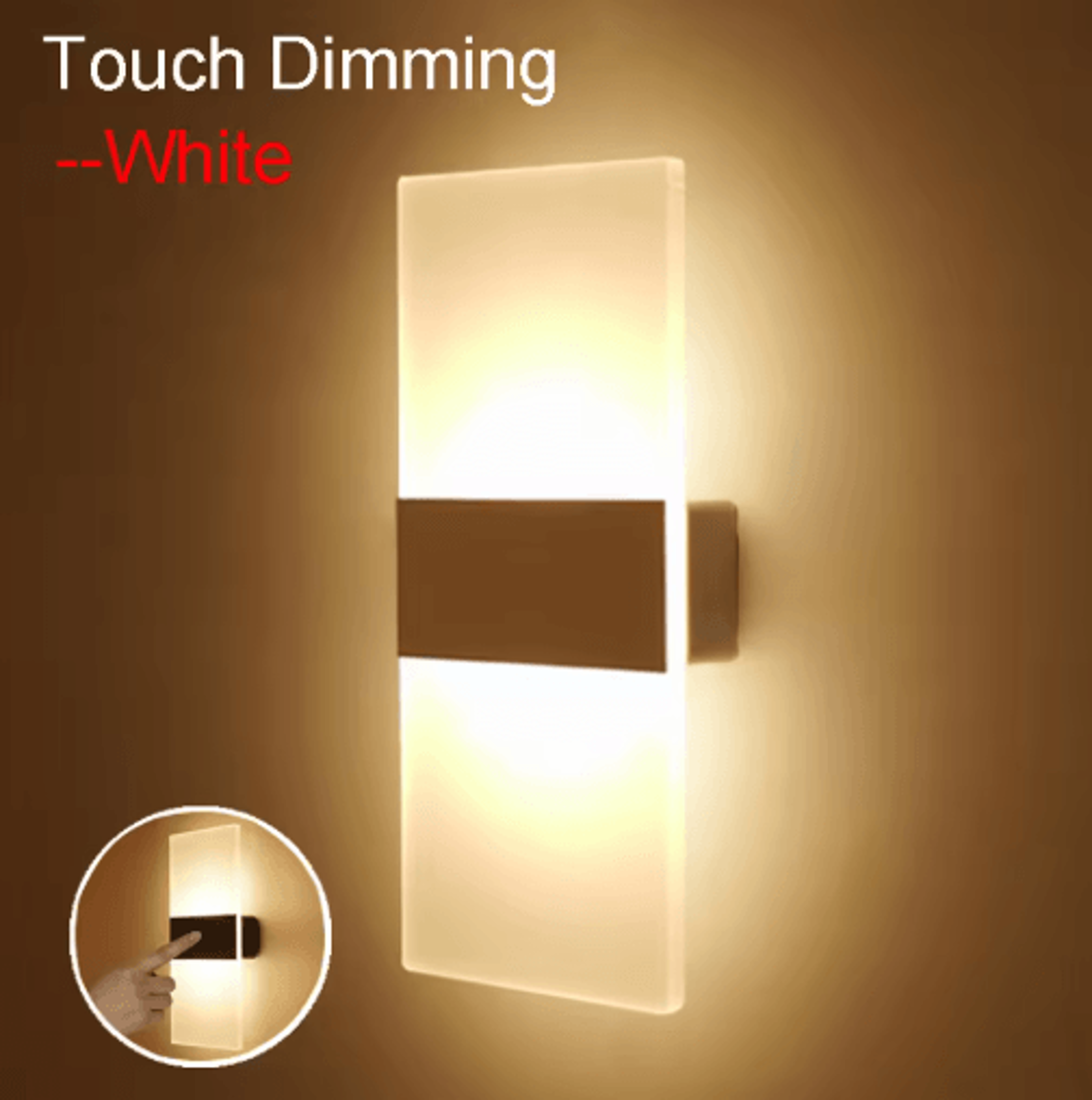 USB Rechargeable Motion Sensor LED Wall Lamp  Nordic Acrylic Wireless Bedside Wall Sconce 0