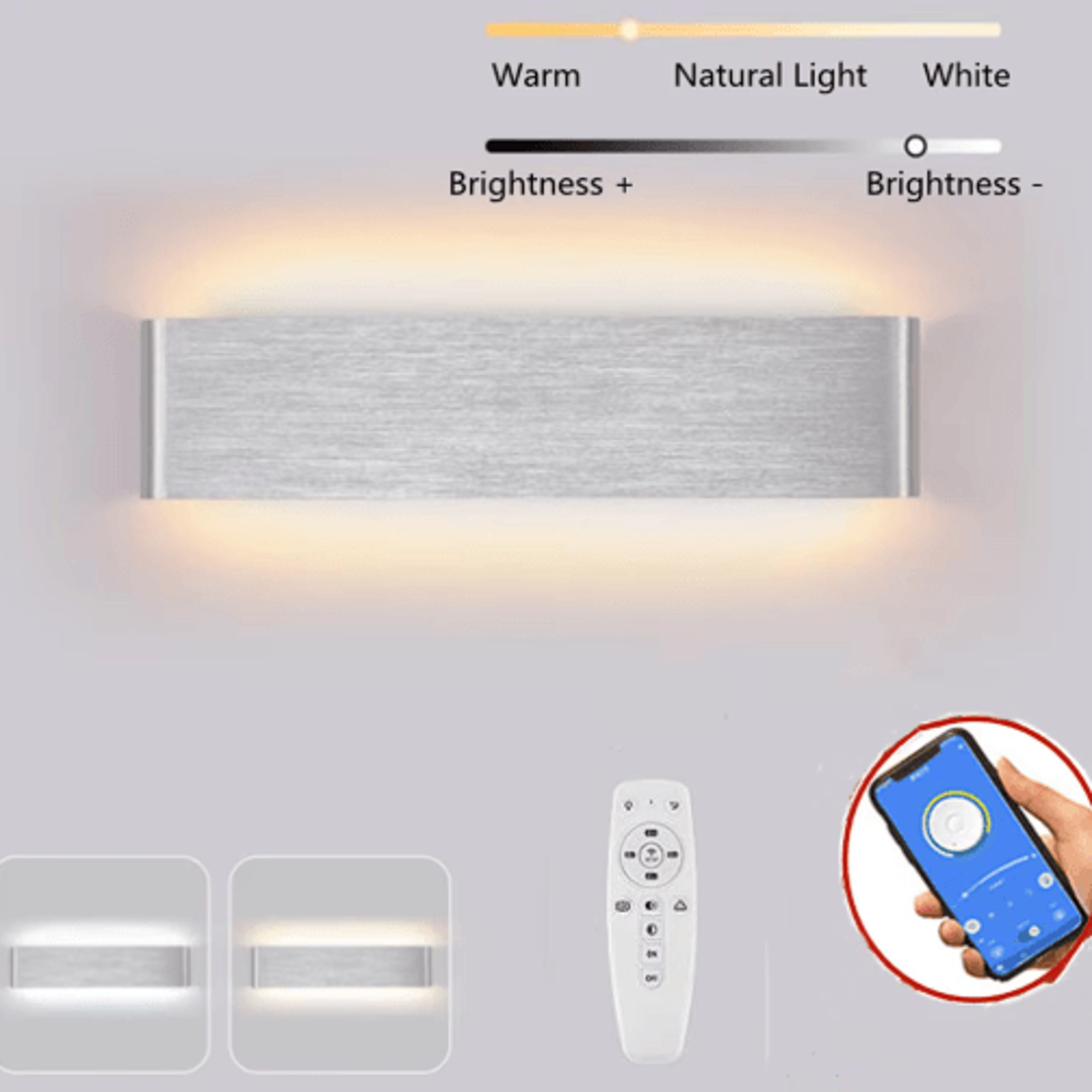28W32W Smart LED Wall Lamp  Bluetooth APP Controlled Dimmable Modern Indoor Wall Sconce 18