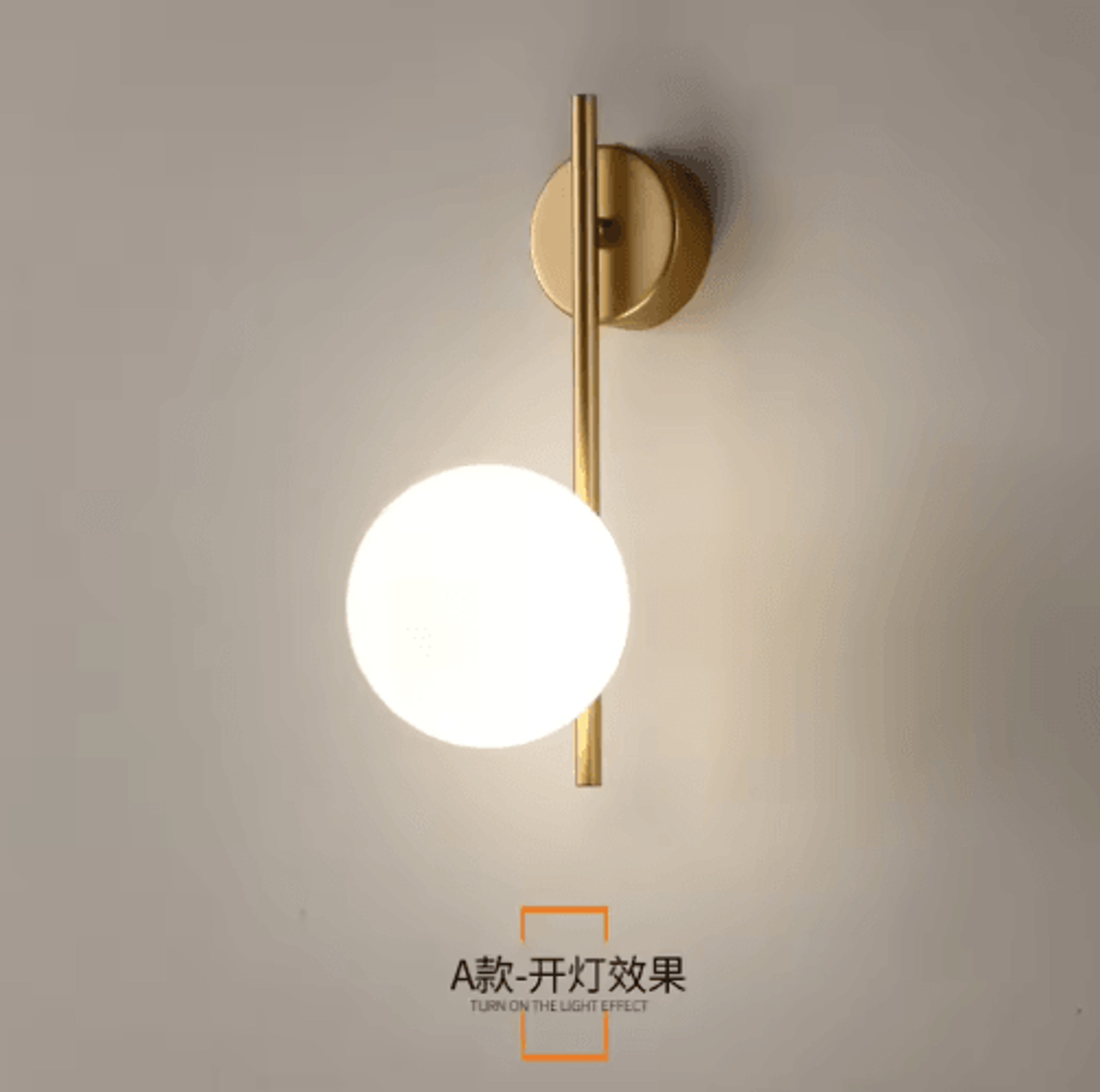 Gold Glass LED Wall Sconce  USB Rechargeable Dimmable Bedside Lamp With Remote Control 0