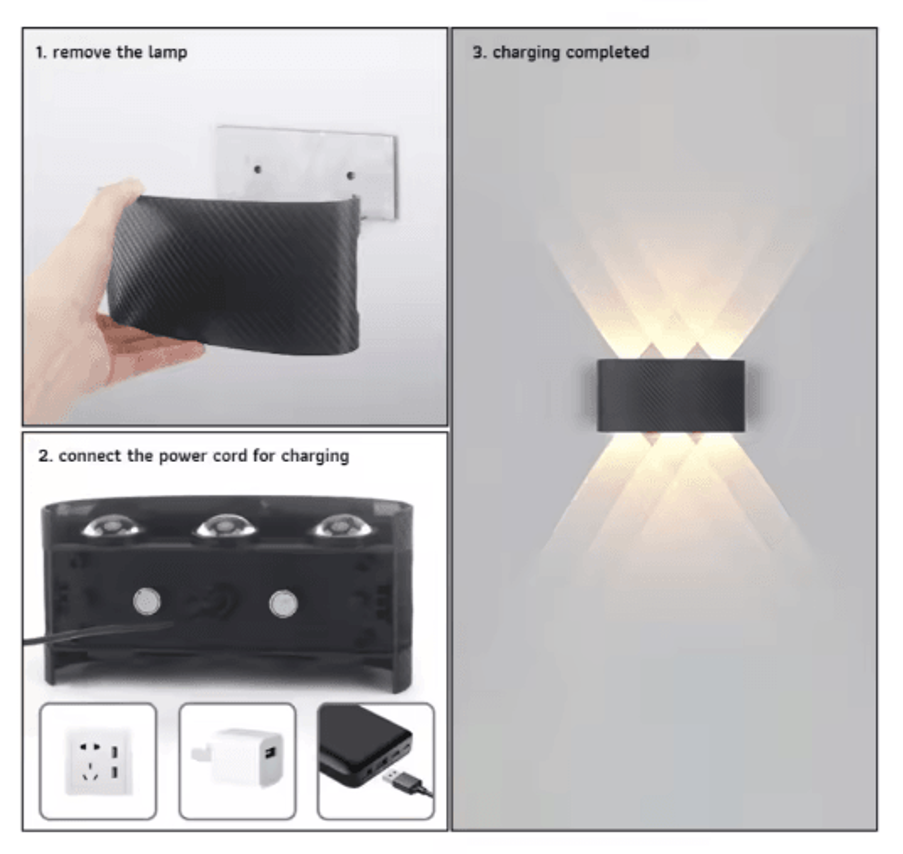 Magnetic Rechargeable LED Wall Light  Wireless Bedside Spotlight With Remote Control  NoDrill Insta 10