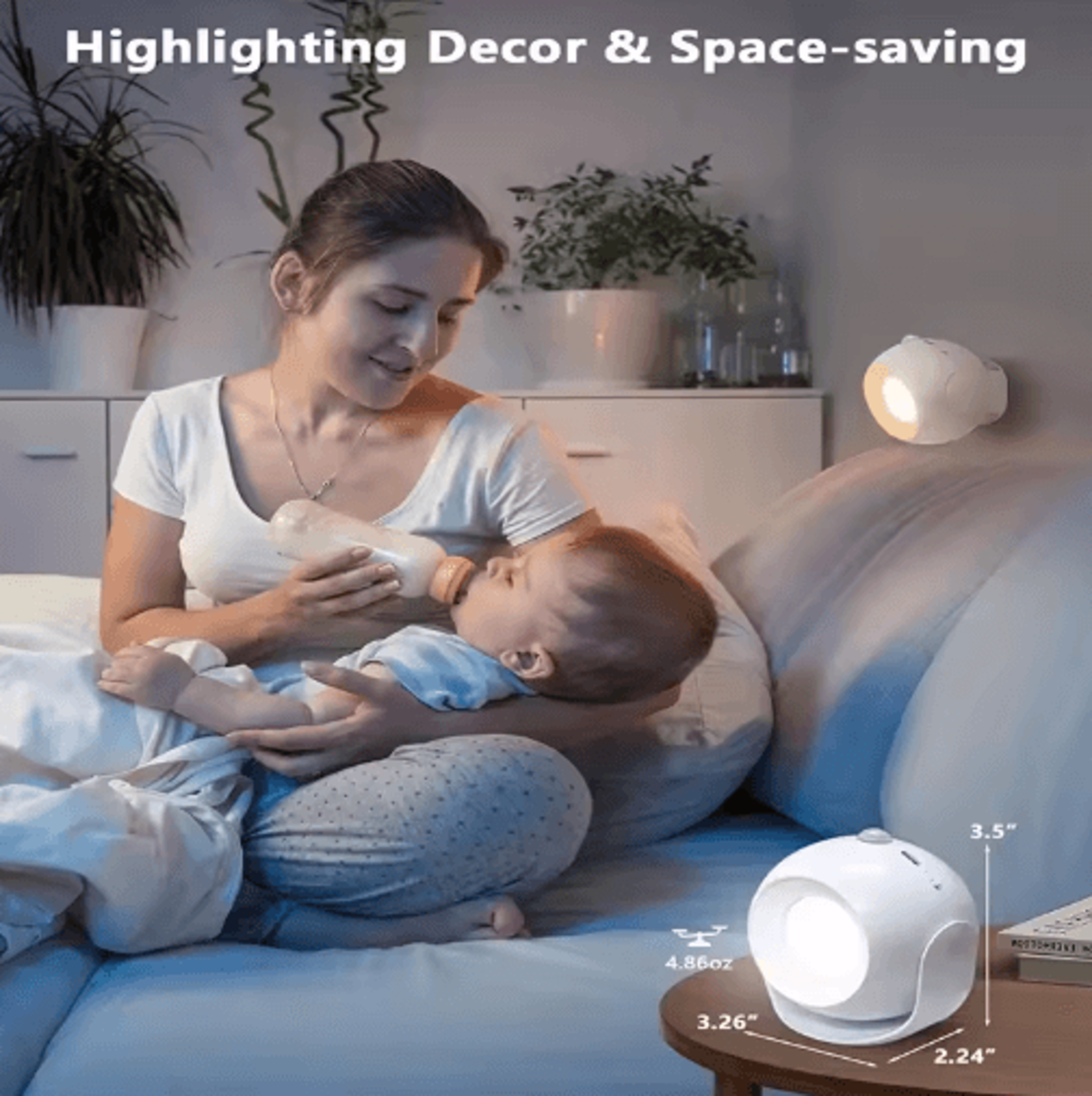 Rechargeable Motion Sensor LED Wall Lamp  360 Rotatable TouchControl Wireless Reading Light 5