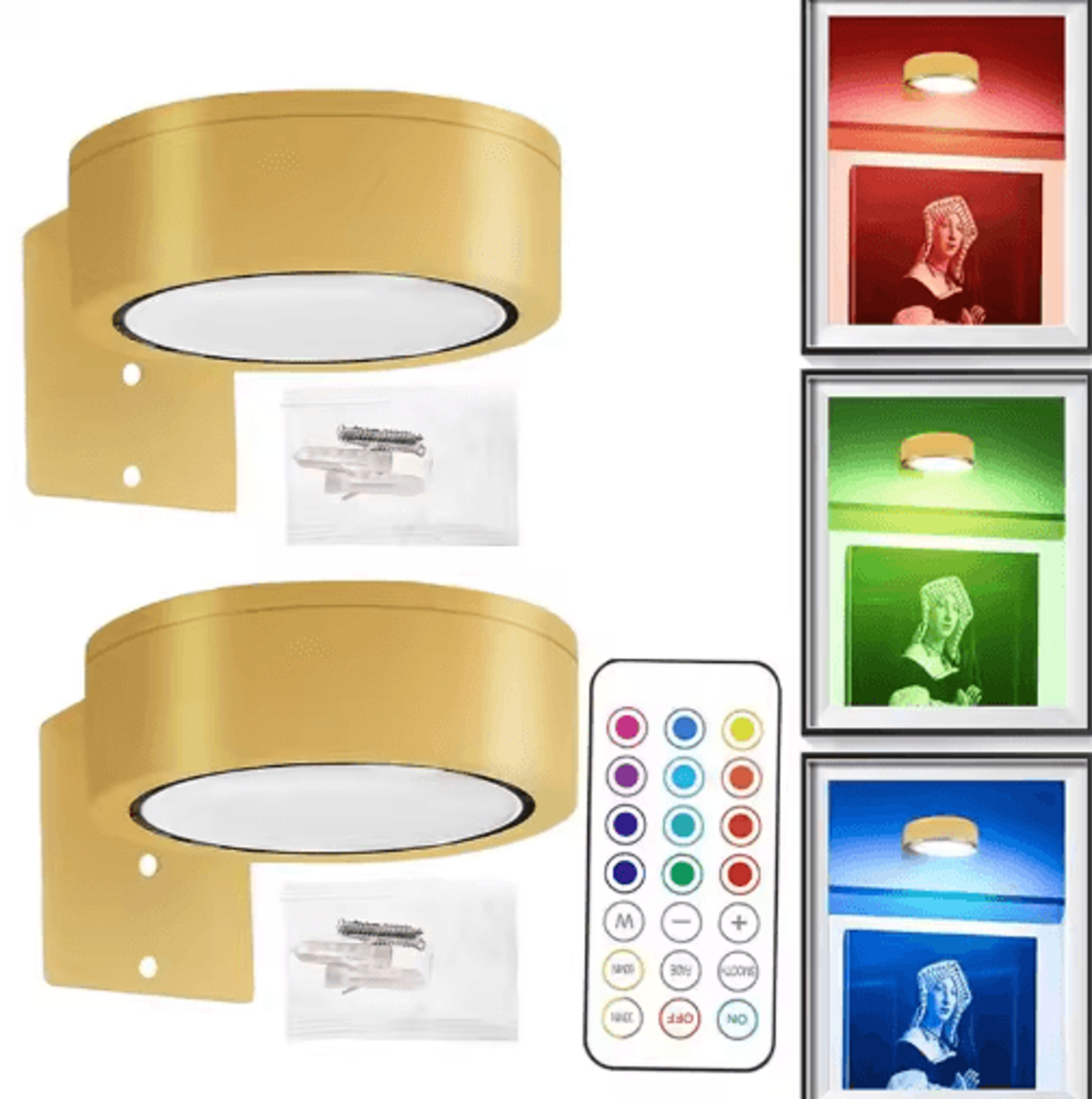 Magnetic LED Picture Light  Battery Operated Art  Painting Accent Lamp With Remote Control 0