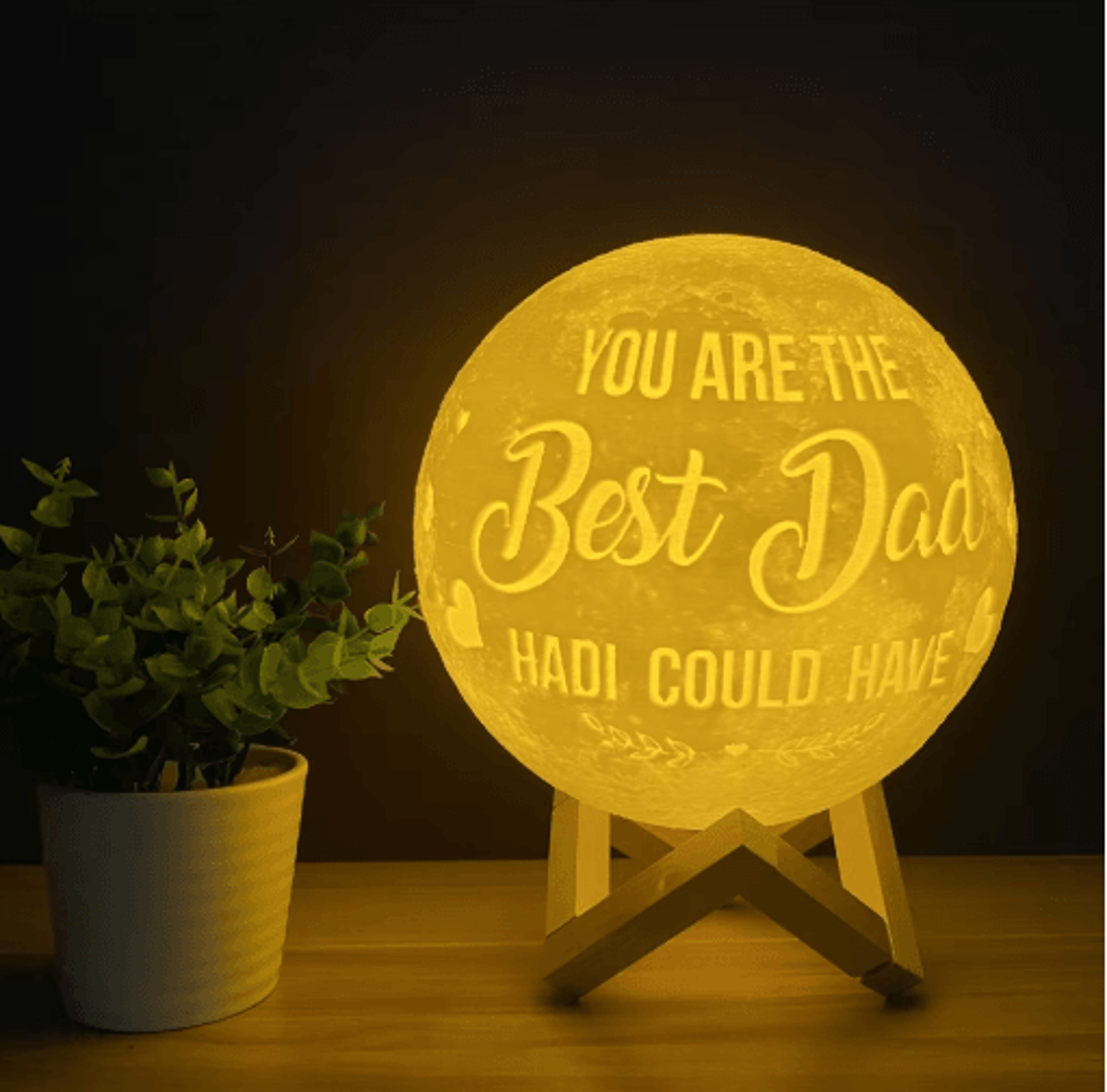 Personalized 3D Moon Lamp  Custom Photo  Text Touch Night Light For Family Couples  Kids 5