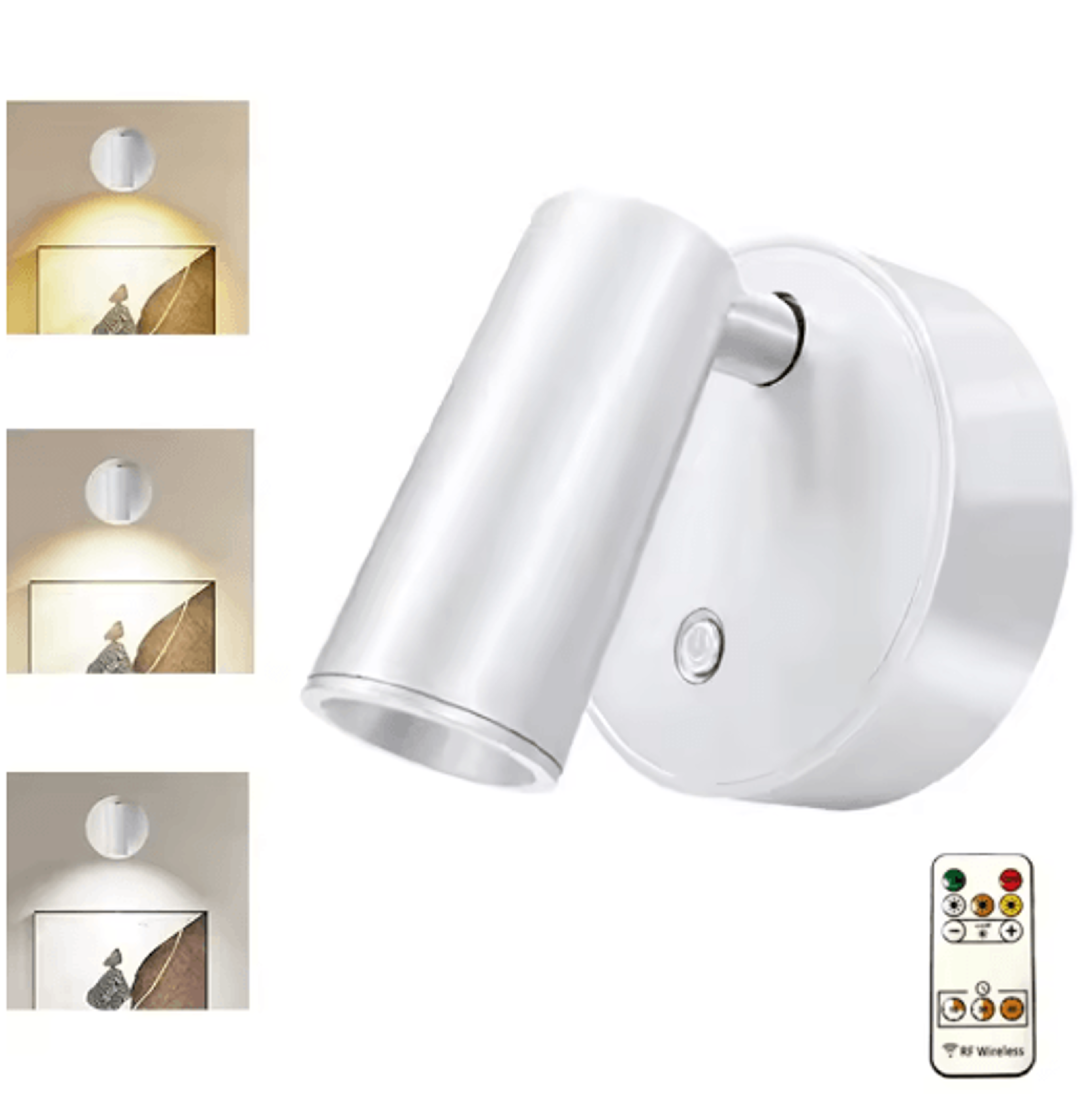 Nordic Rechargeable LED Wall Sconce  360 Rotating Wireless Wall Lamp For Bedroom  Hallway 3