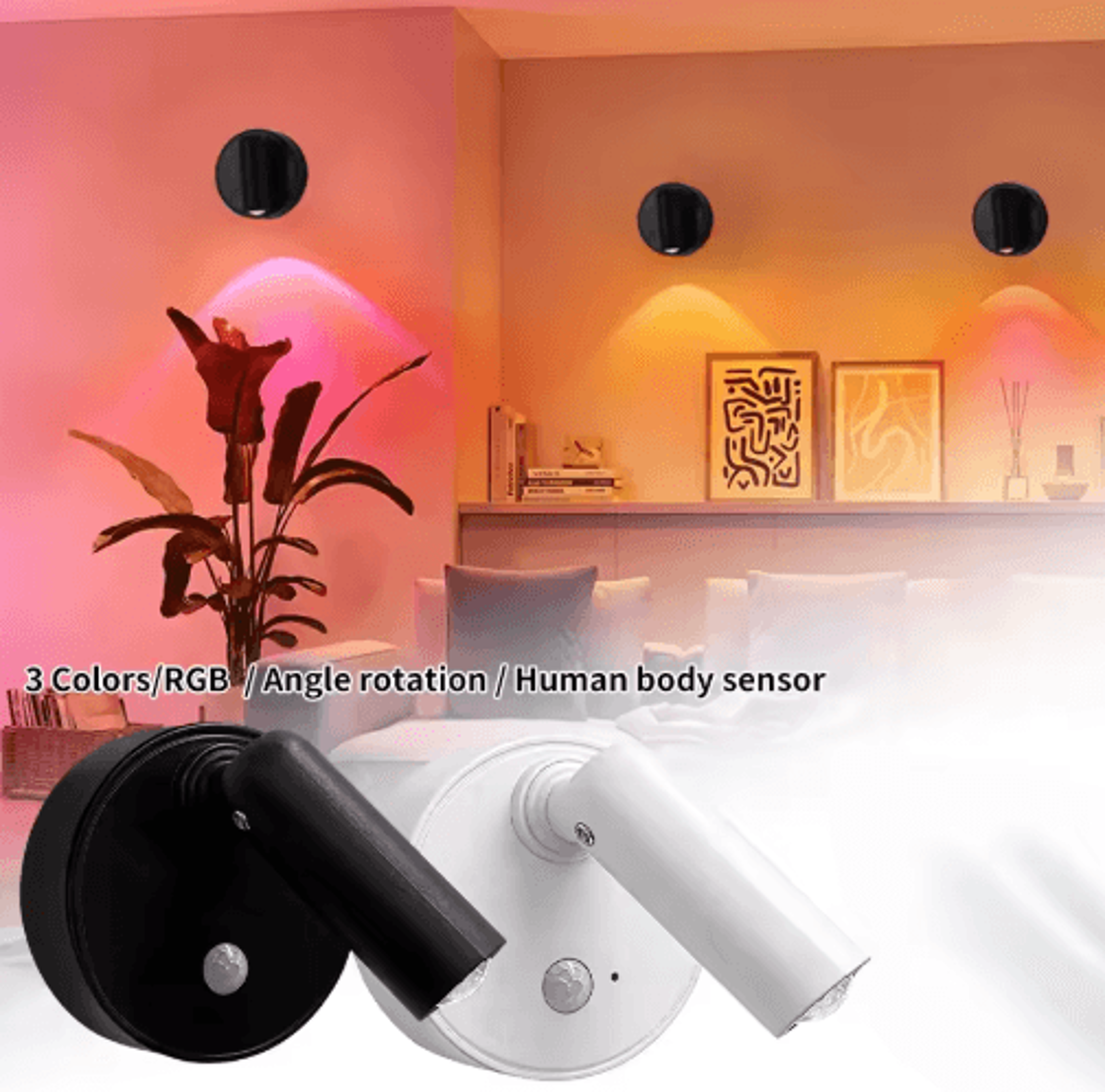 Rechargeable Motion Sensor LED Spotlight  Cordless Wall Light With Remote For Art Closet  Bedside 0