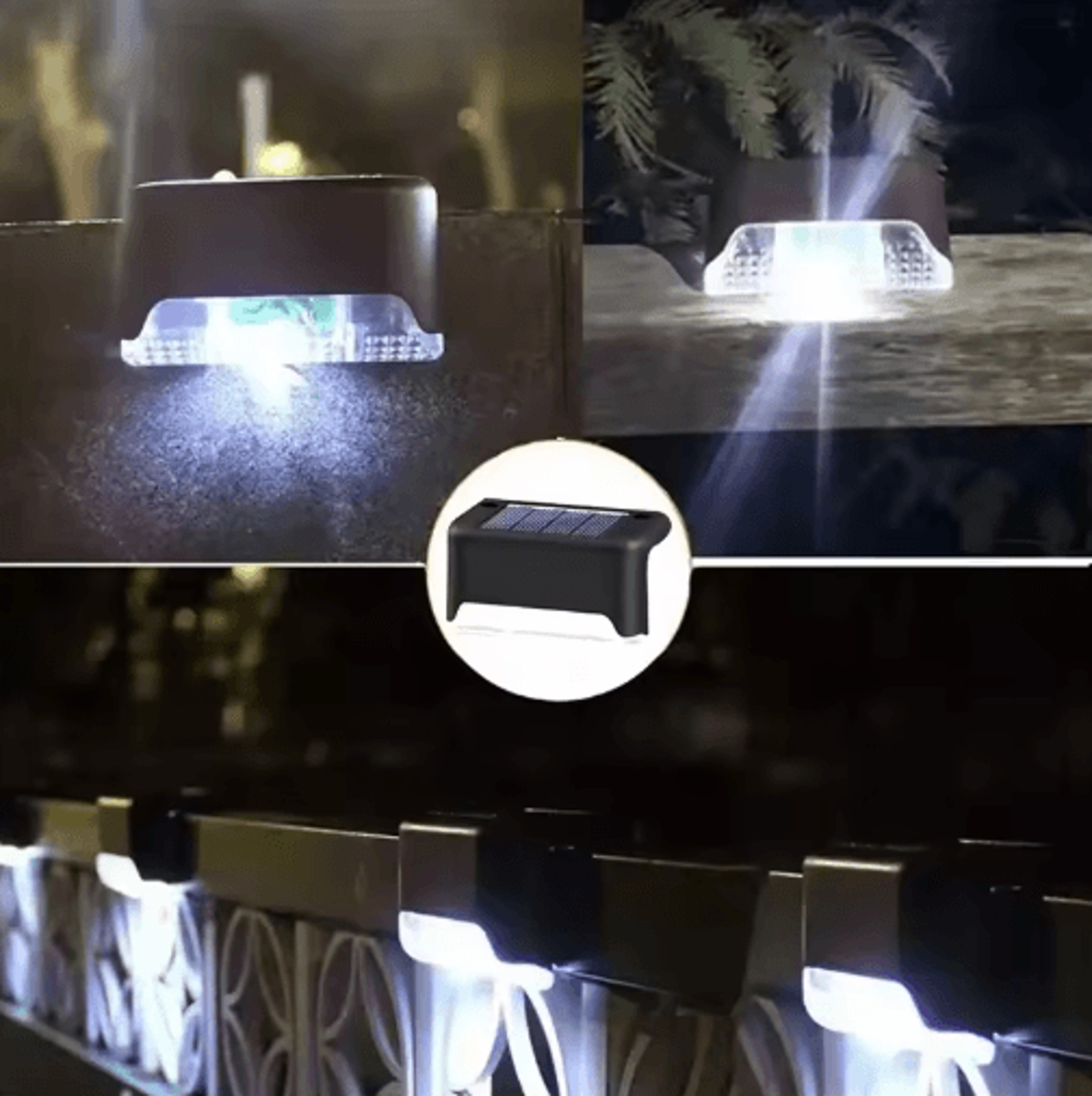 Solar LED Step Lights  14812Pack Waterproof Outdoor Deck Stair  Garden Lights 1