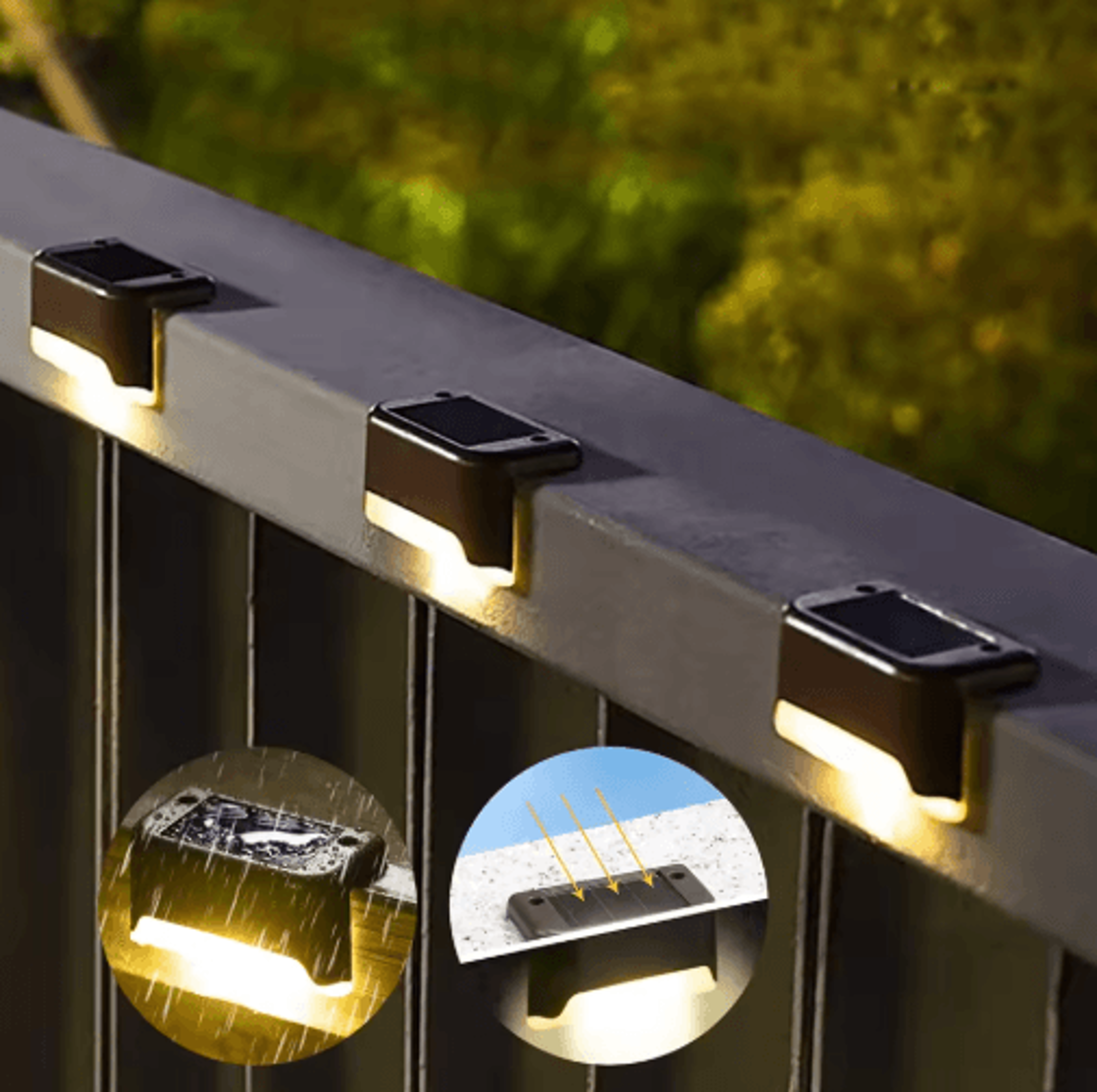 Solar LED Step Lights  14812Pack Waterproof Outdoor Deck Stair  Garden Lights 0
