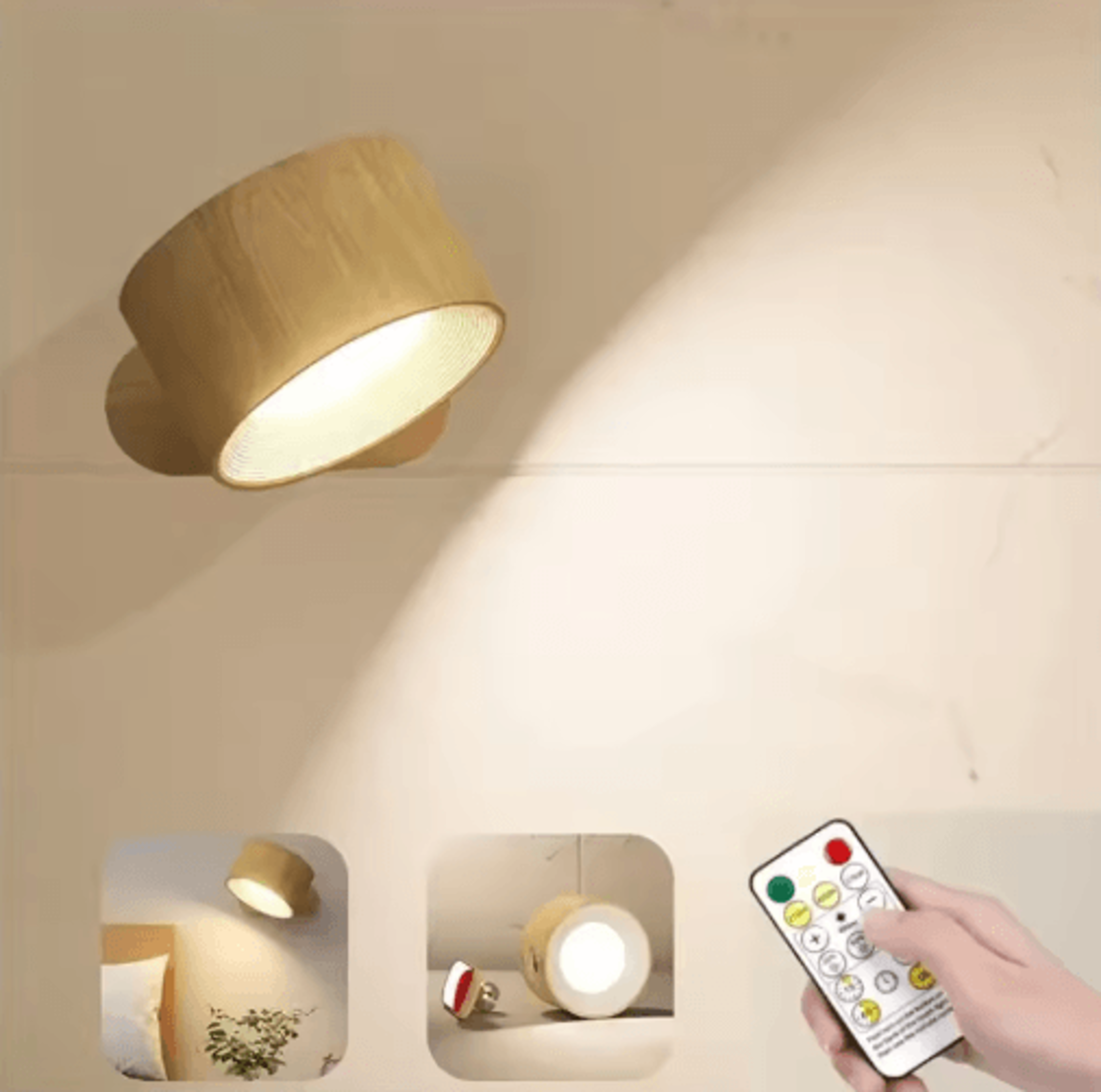 USB Rechargeable Magnetic LED Wall Lamp  Touch  Remote Control Cordless Bedside Reading Light 2