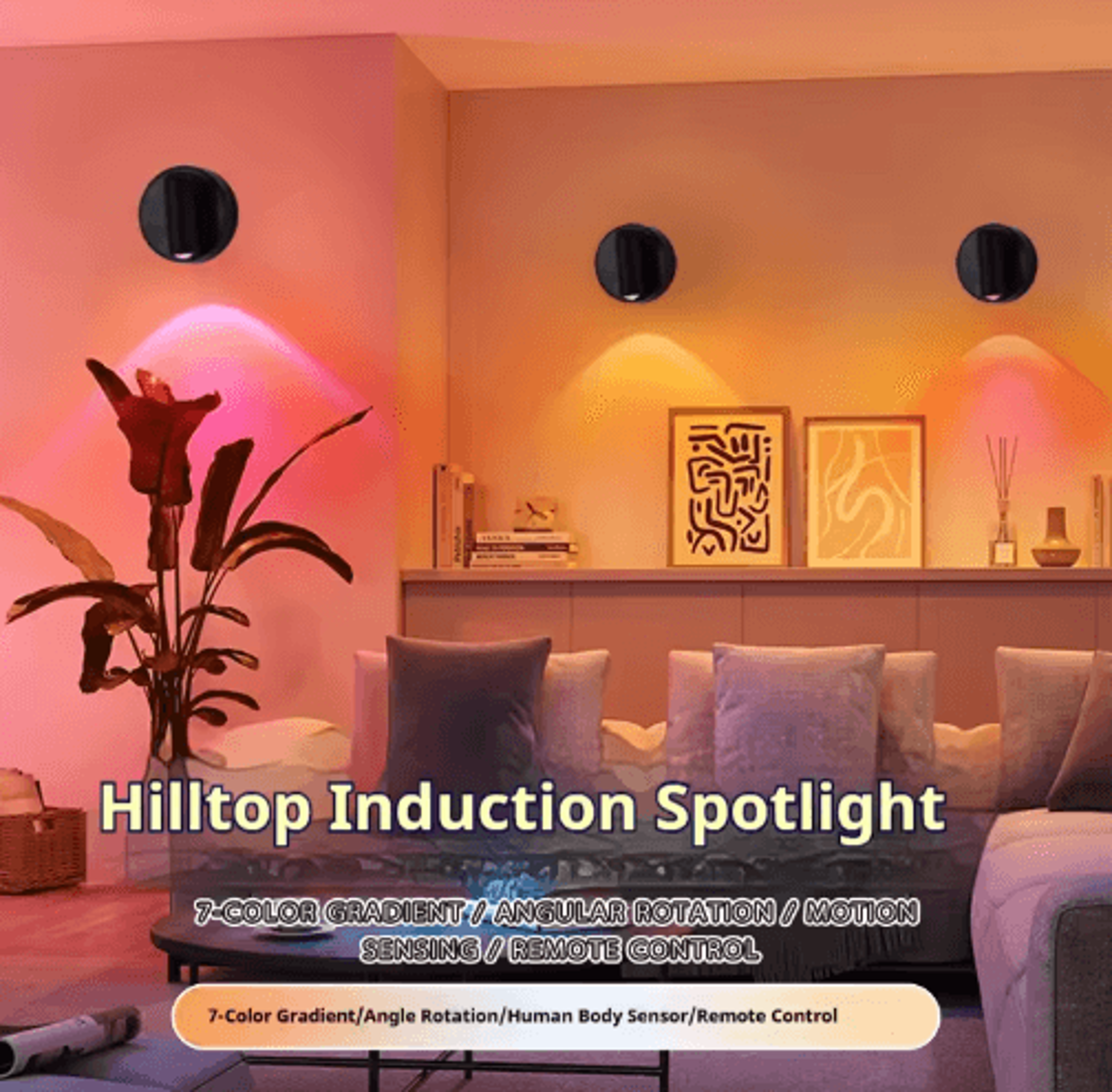Magnetic Rechargeable LED Wall Spotlight  Touch Control Cordless Bedside Reading Sconce 12