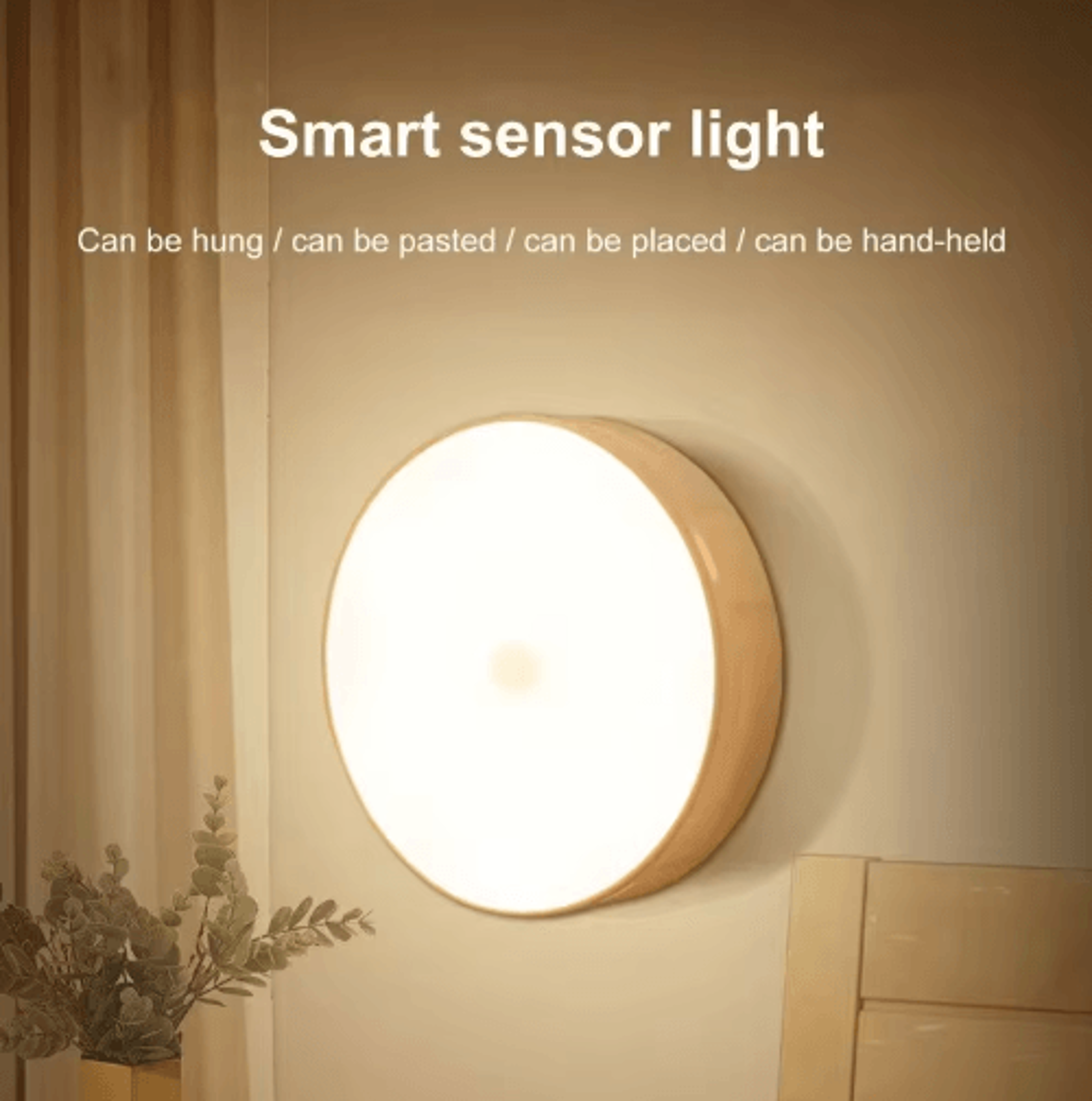 HOMEFISH Rechargeable Motion Sensor LED Light  Wireless USB Closet  UnderCabinet Night Lamp 4