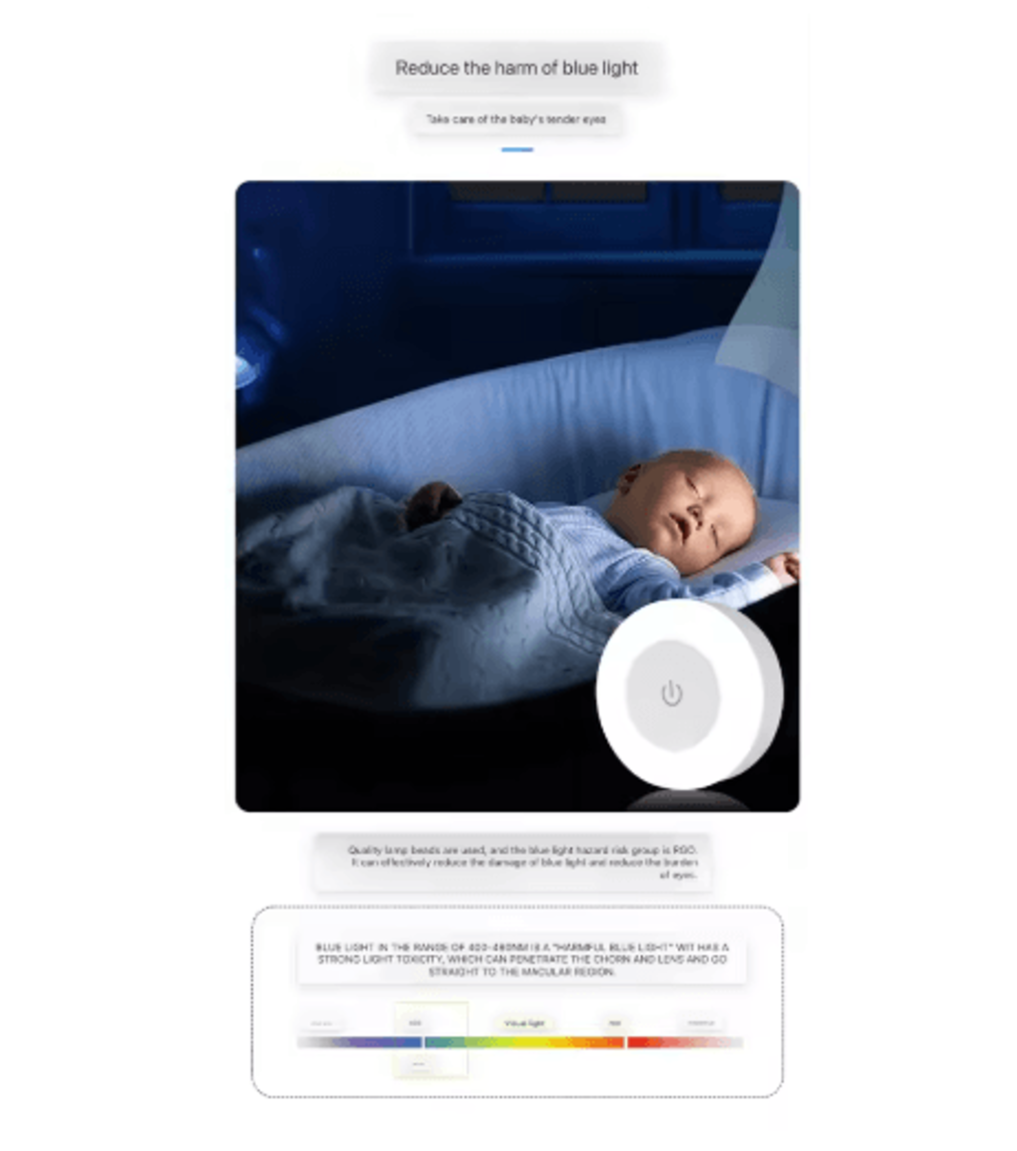 Rechargeable Round LED Touch Night Light  Magnetic USB Cordless Wall Lamp For Bedroom  Hallway 0