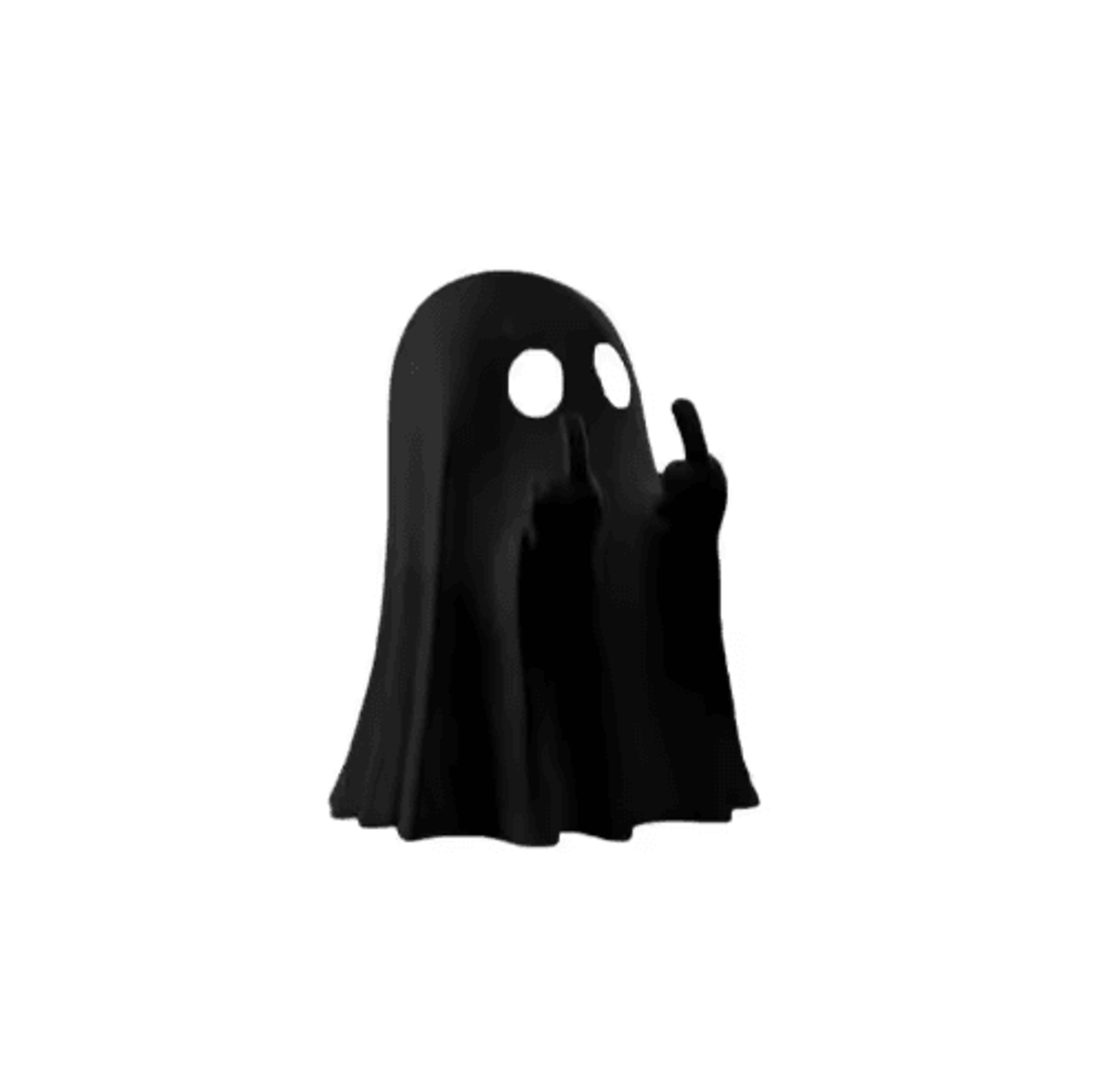 Cute Middle Finger Ghost Statue  Funny Small Halloween Figurine For Coffee Table  Home Decor 2