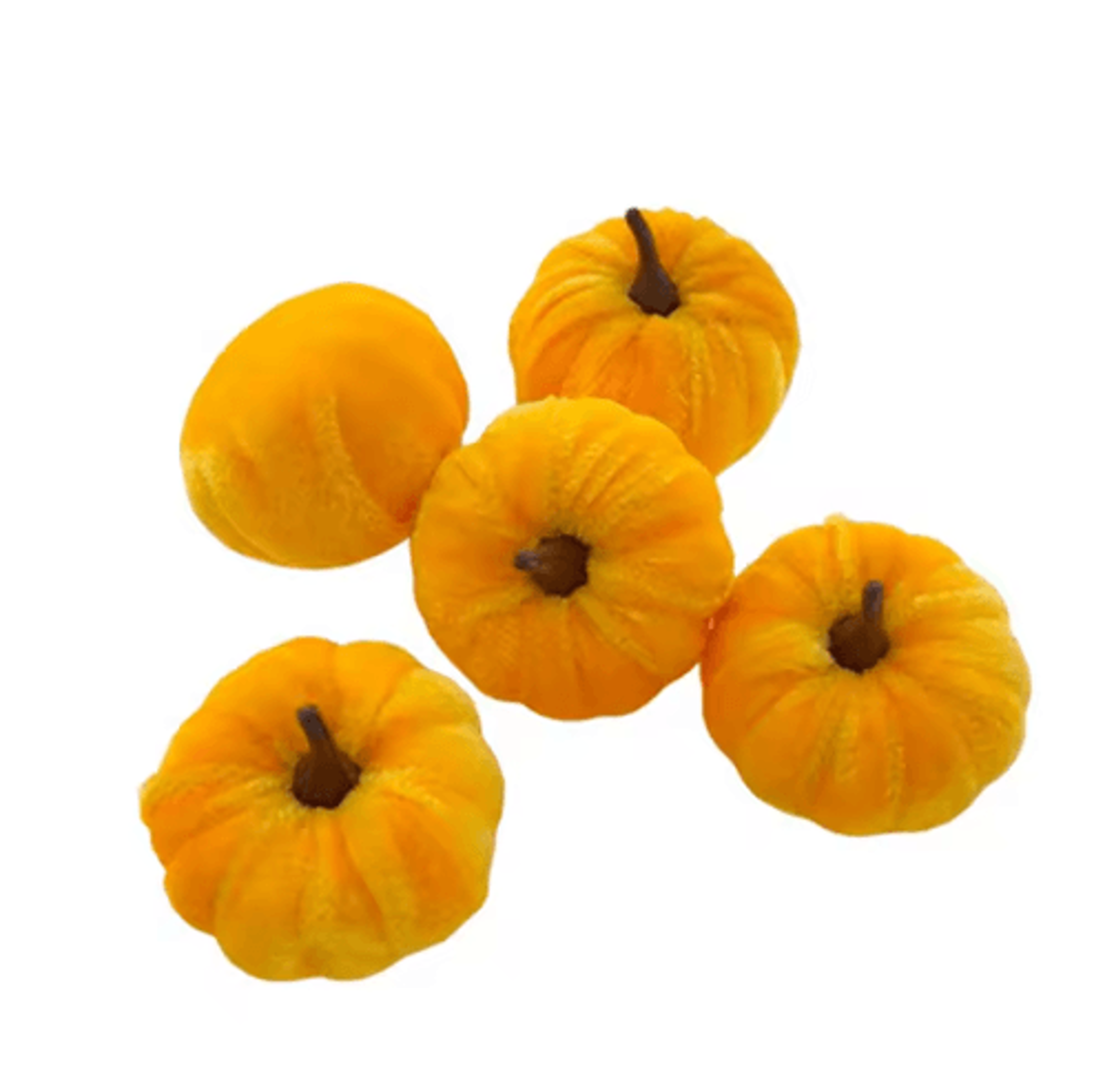 5Piece Mini Artificial Pumpkin Set  5cm Foam Halloween Desktop  Table Decorations 4