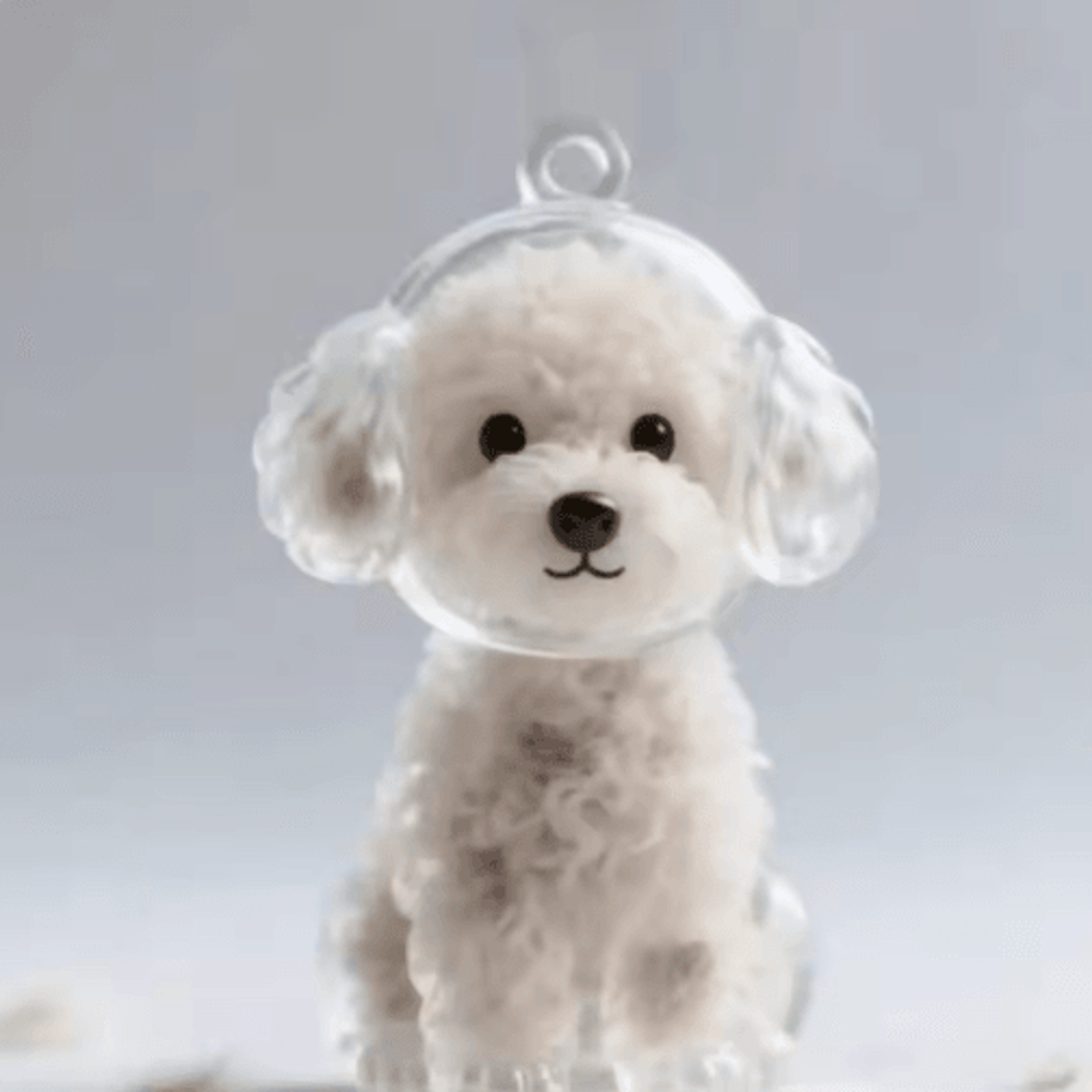 Pet Hair Memorial Keychain  Transparent Cat  Dog Fur Keepsake Storage Pendant For Pet Lovers 7