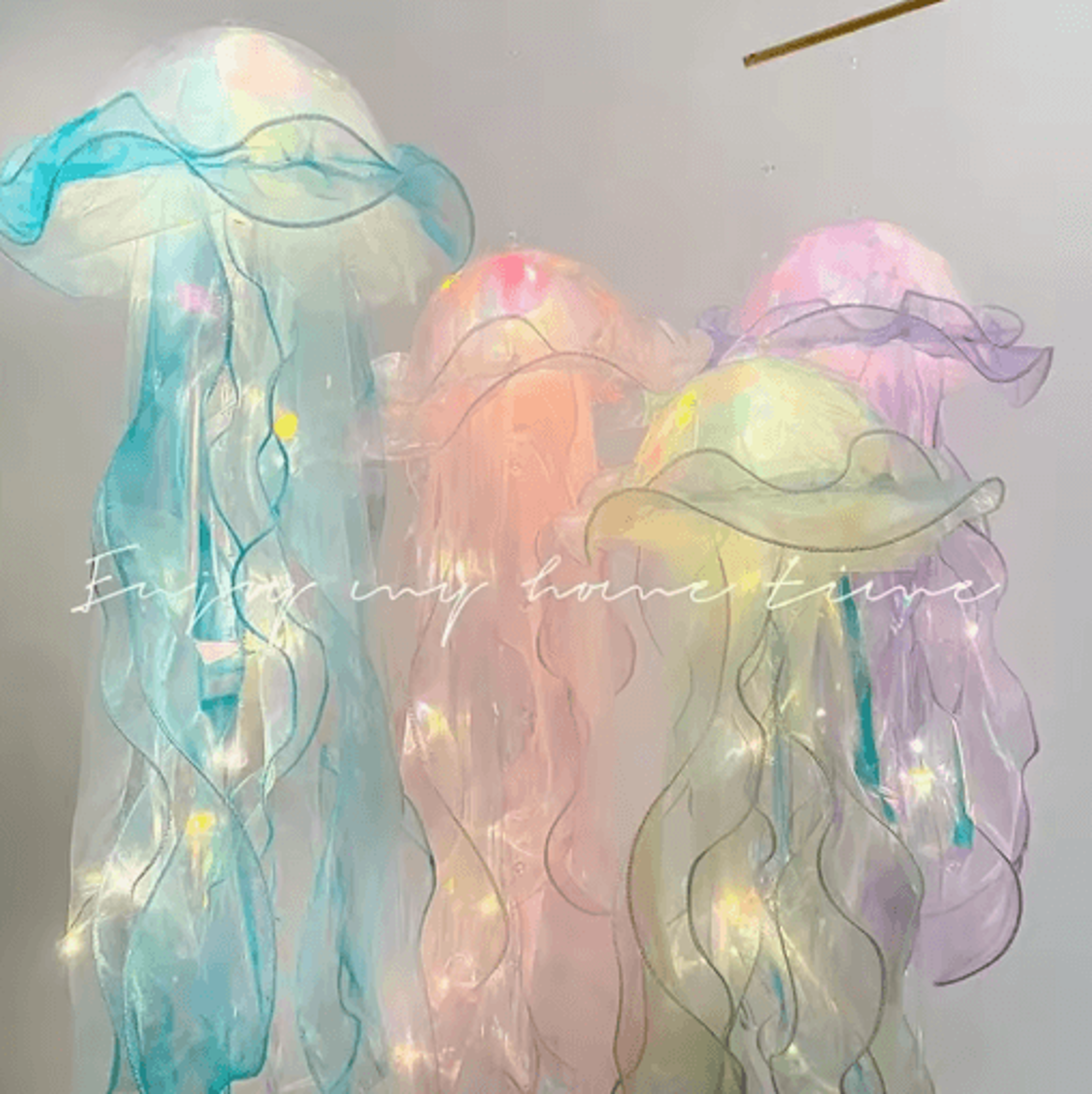 DIY Colorful Jellyfish Lantern  UndertheSea Mermaid Bedroom Atmosphere Lamp  Party Decoration 7