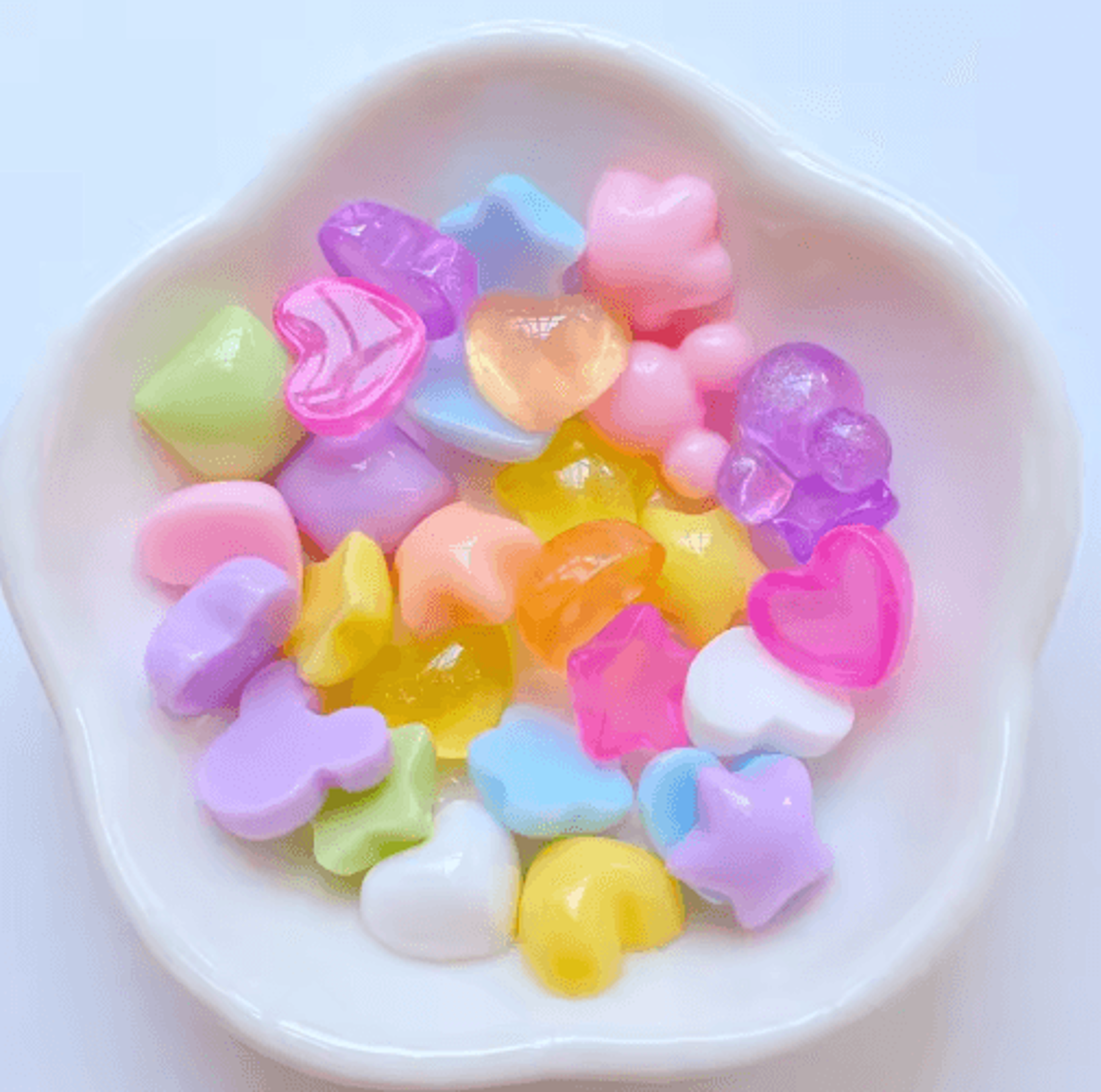 30Piece Mini Resin Cabochon Set  Cute Star Heart Square  Flower FlatBack DIY Craft Charms 9