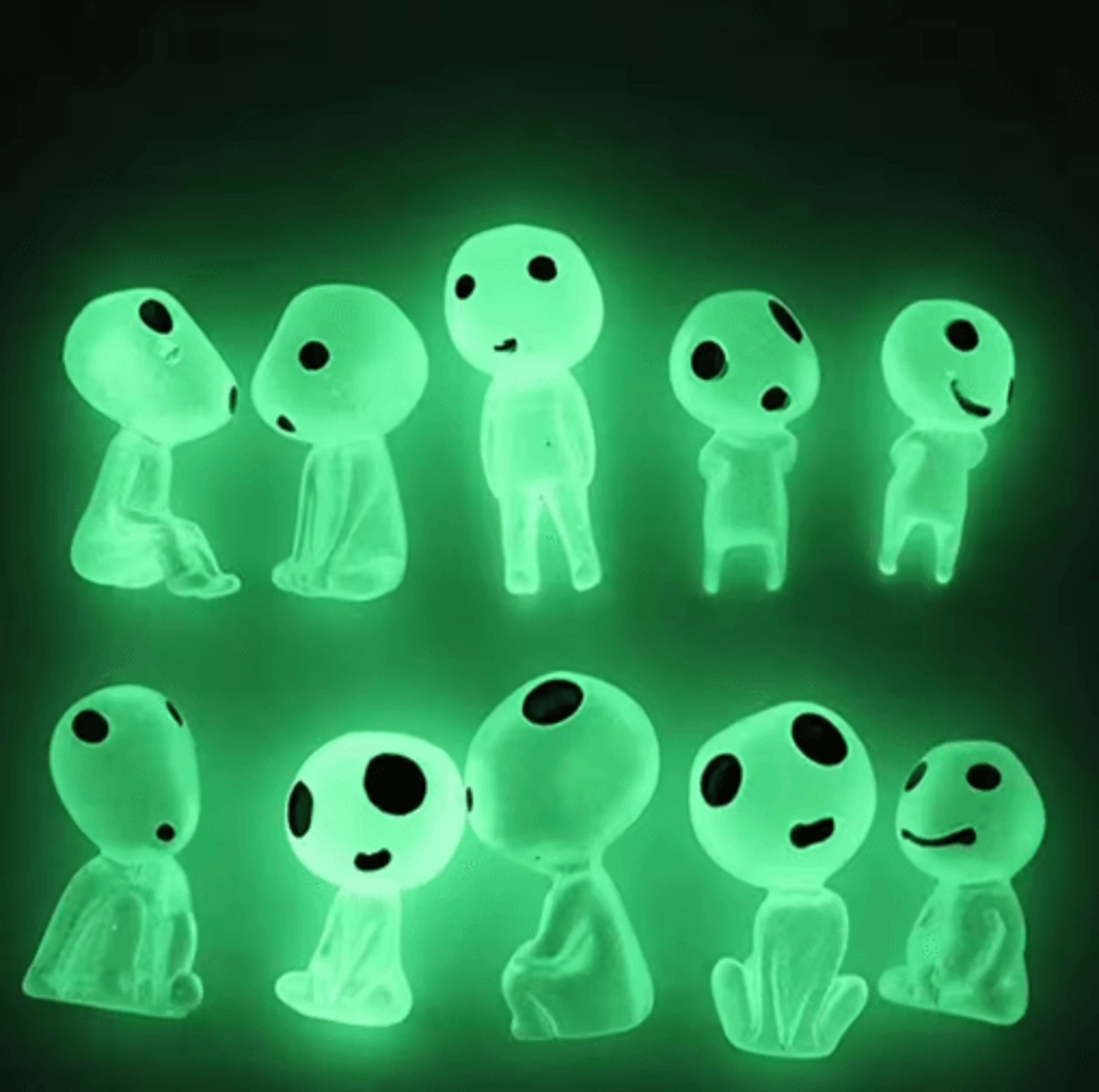 10Piece GlowintheDark Mini Ghost Figurines  Luminous Fairy Garden  Micro Landscape Decorations 2