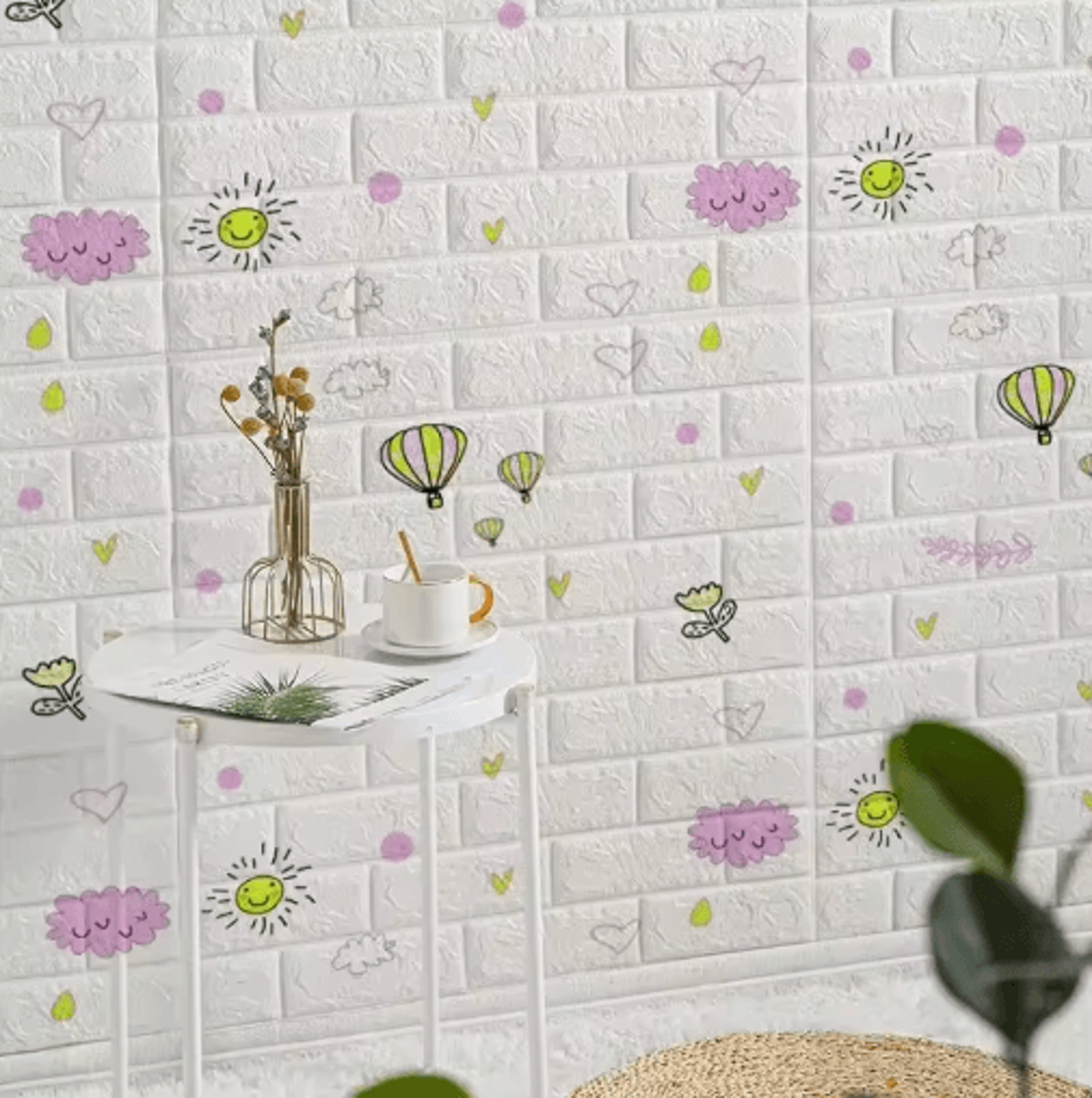 3D Antique Brick SelfAdhesive Wallpaper  70cm Waterproof Foam Wall Sticker For Living Room  Bedroom 2
