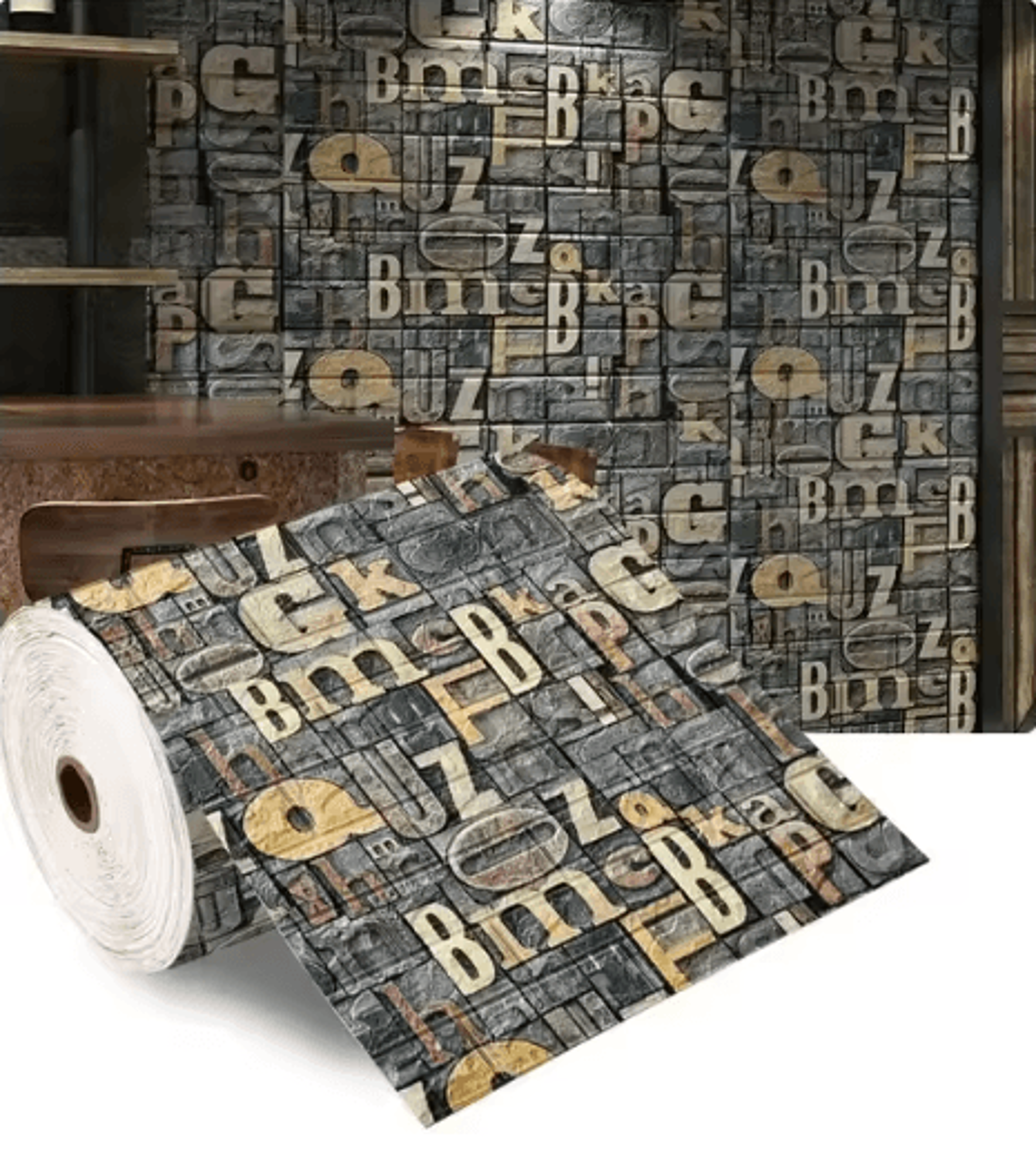 3D Antique Brick SelfAdhesive Wallpaper  70cm Waterproof Foam Wall Sticker For Living Room  Bedroom 4