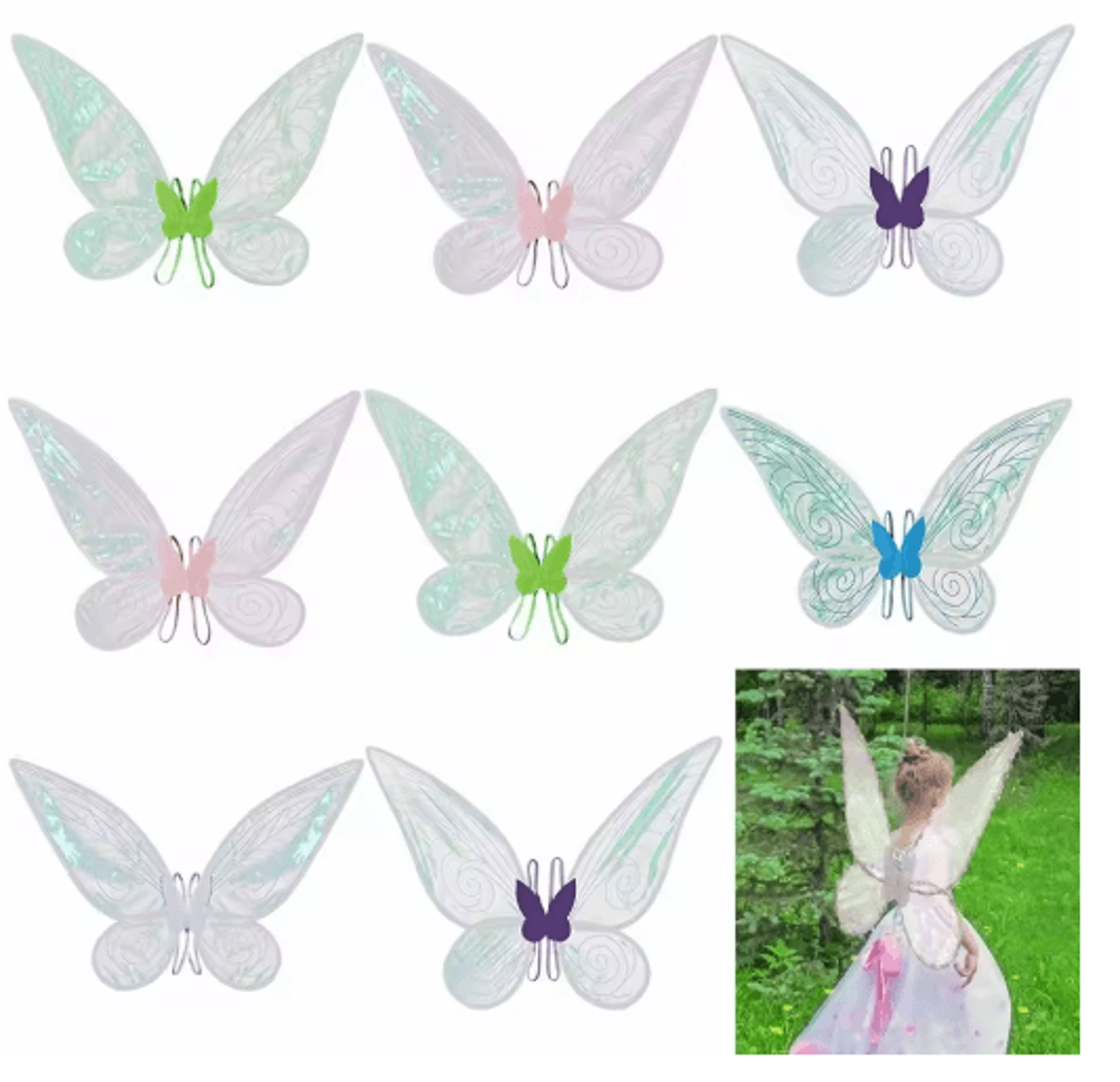 Sparkling Butterfly Fairy Wings  Princess Angel Costume Wings For Women  Girls Halloween  Cosplay 0