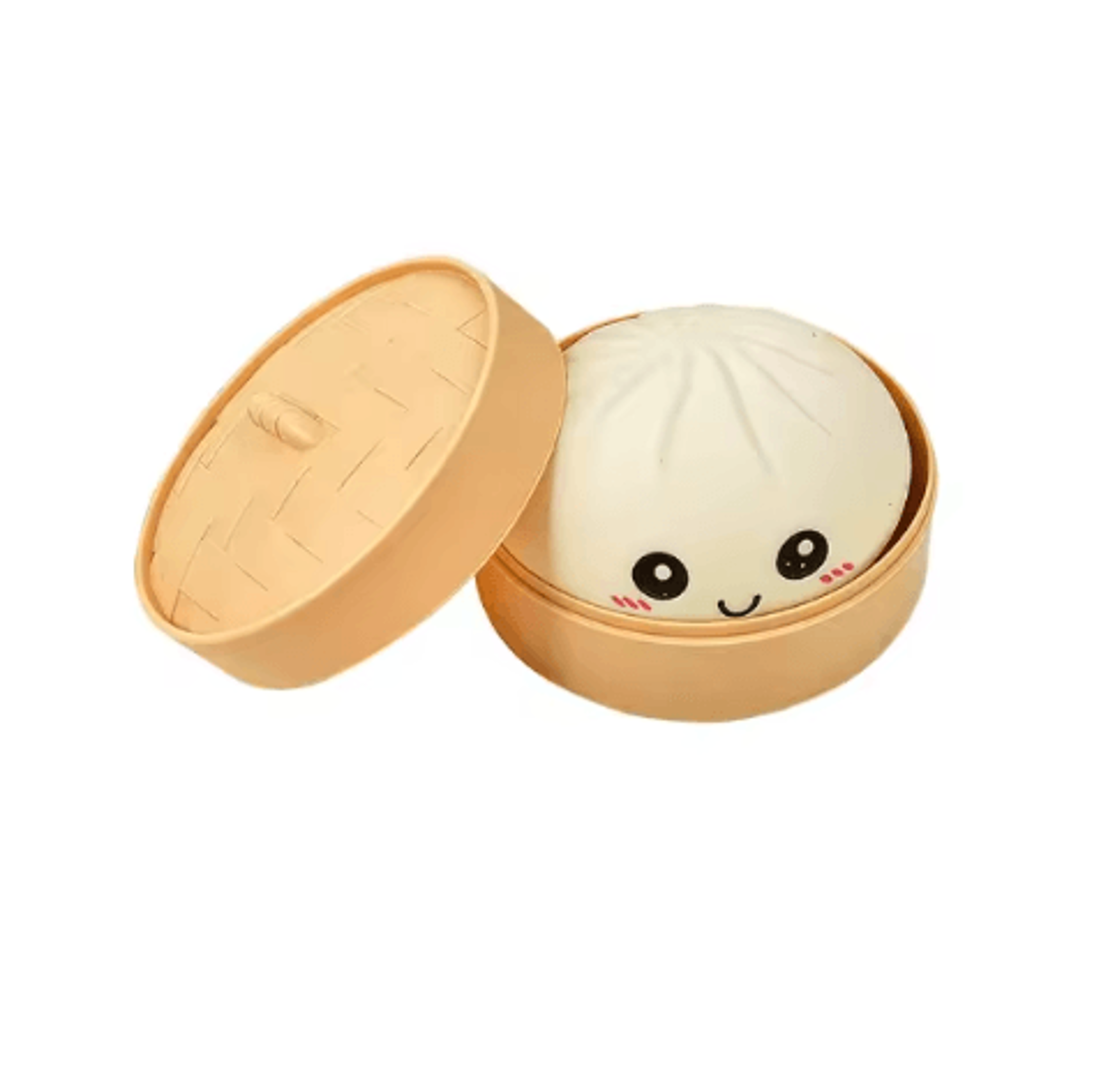 Dumpling Squishy Toy With Bamboo Steamer Box  Soft Rebound Sensory Squeeze Ball  Cute Food Gift 10