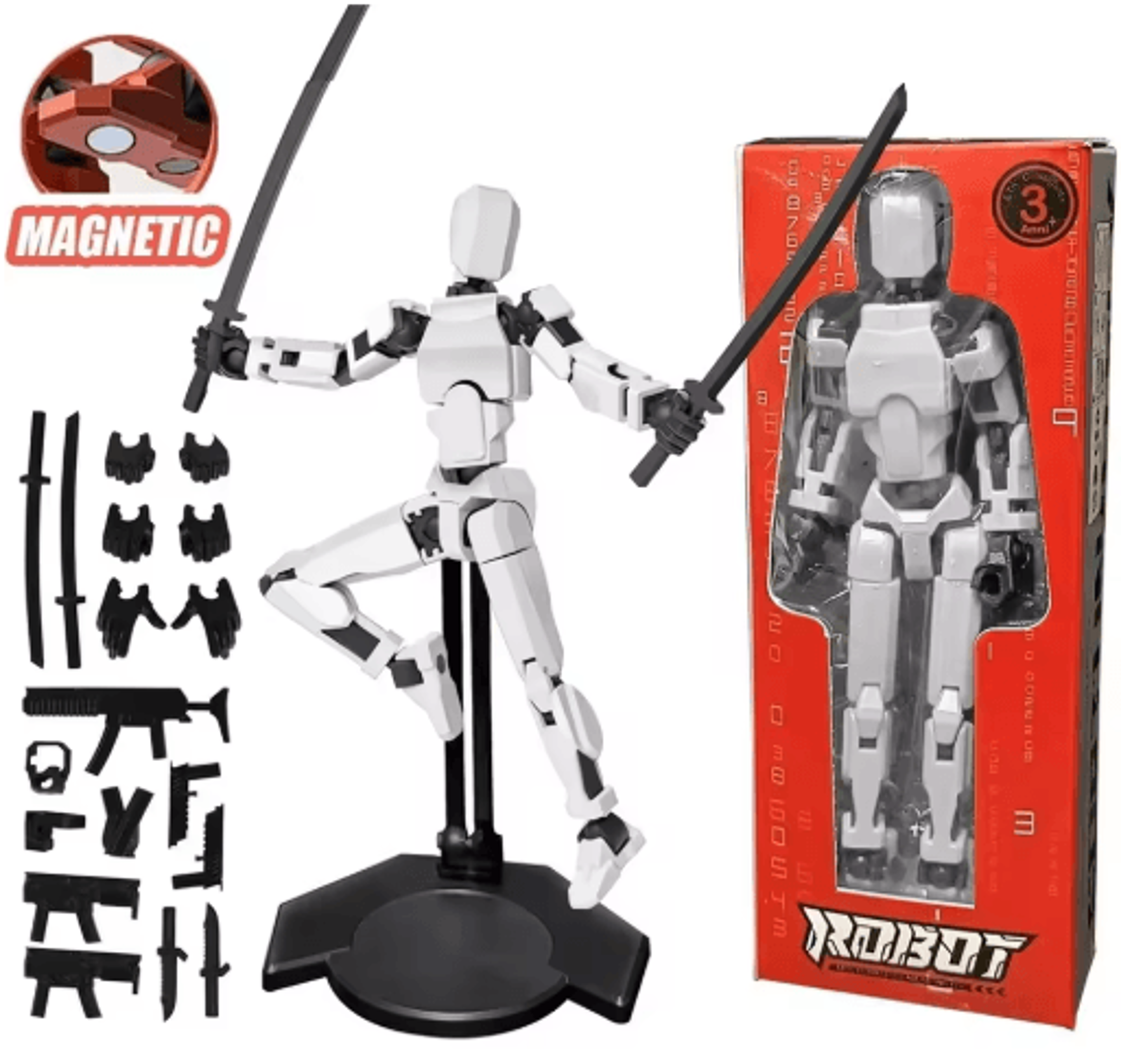 T13 Articulated Robot Action Figure  13Joint Movable Dummy With Display Holder 4