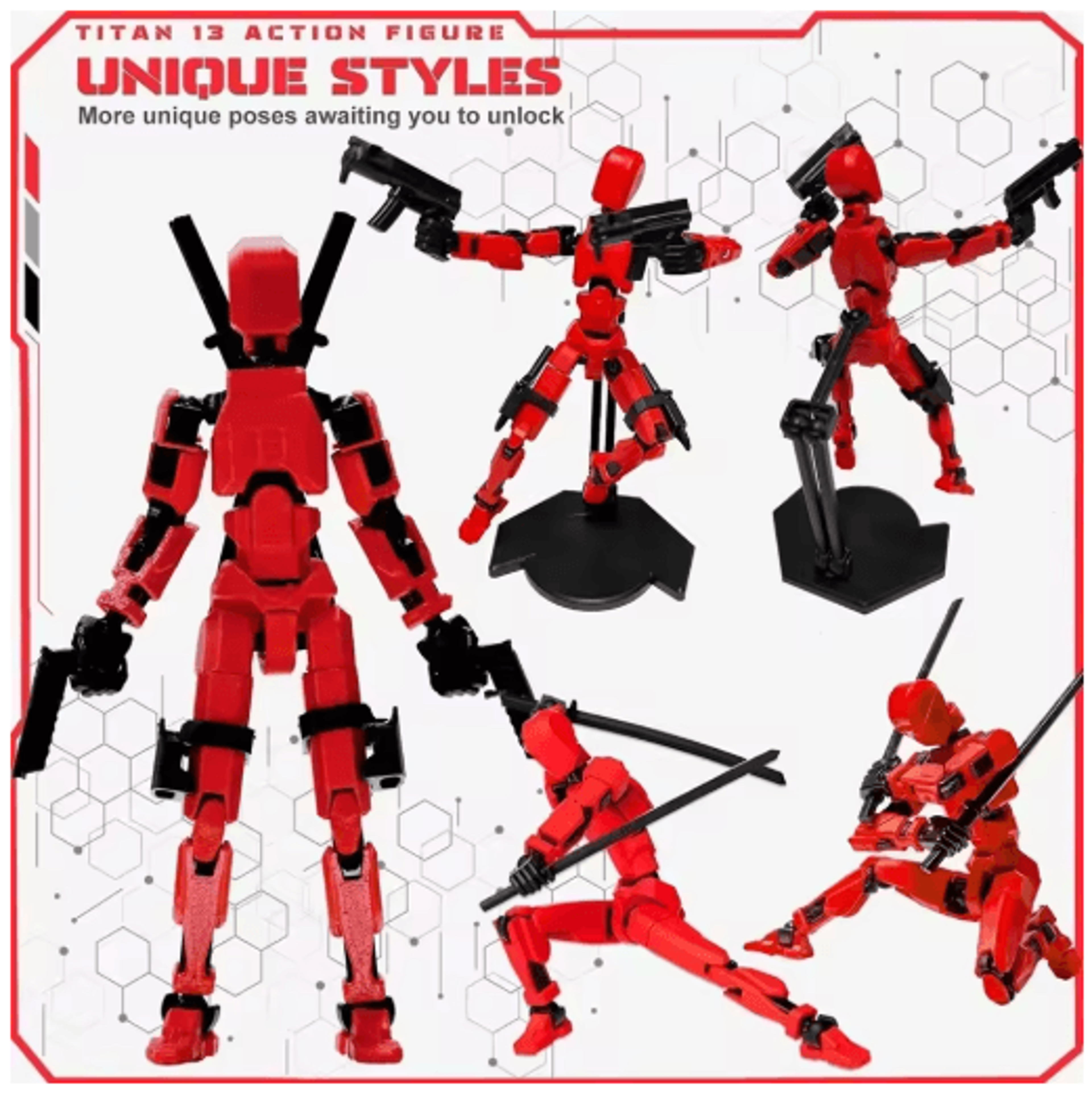 T13 Articulated Robot Action Figure  13Joint Movable Dummy With Display Holder 9
