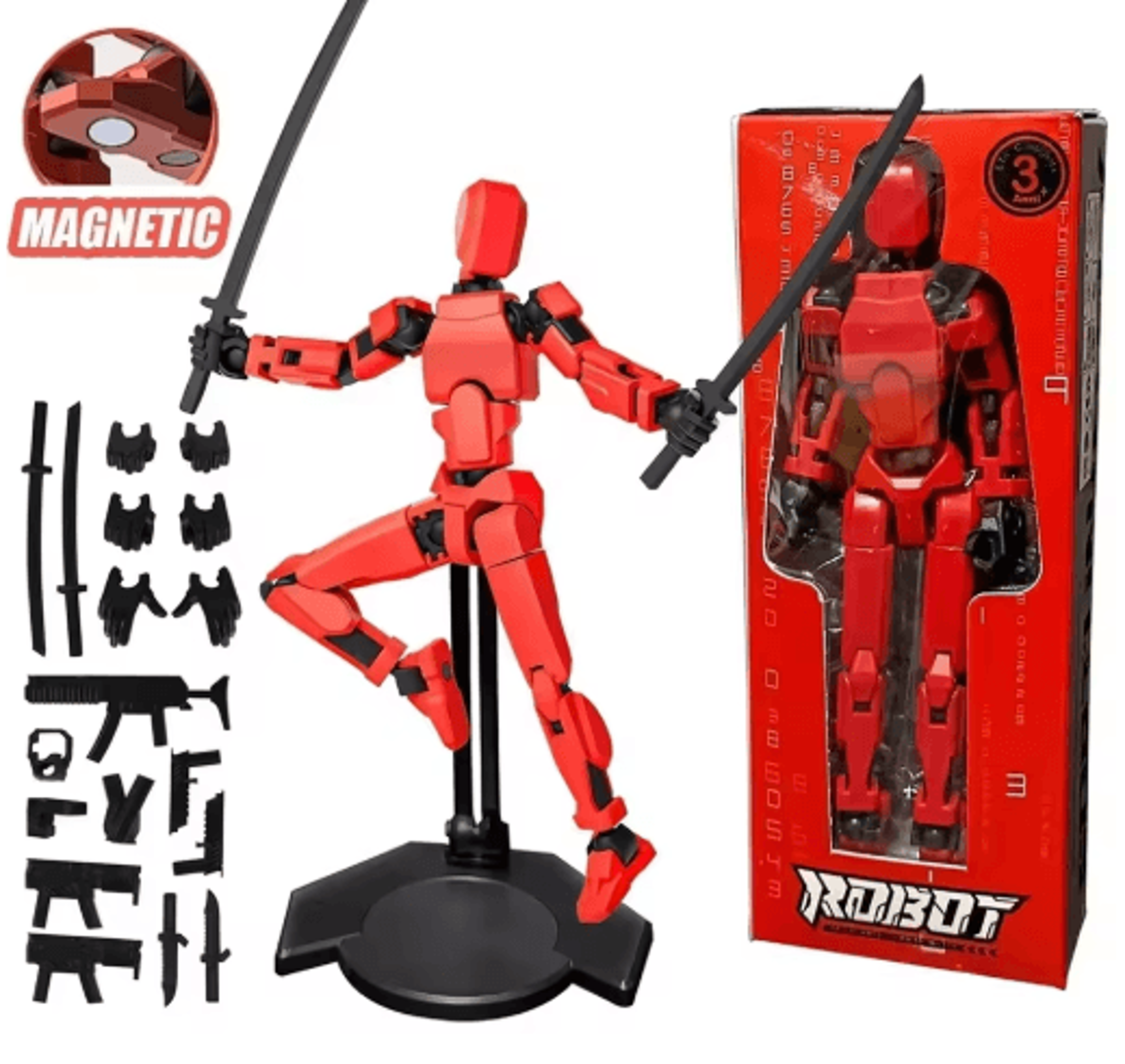 T13 Articulated Robot Action Figure  13Joint Movable Dummy With Display Holder 0