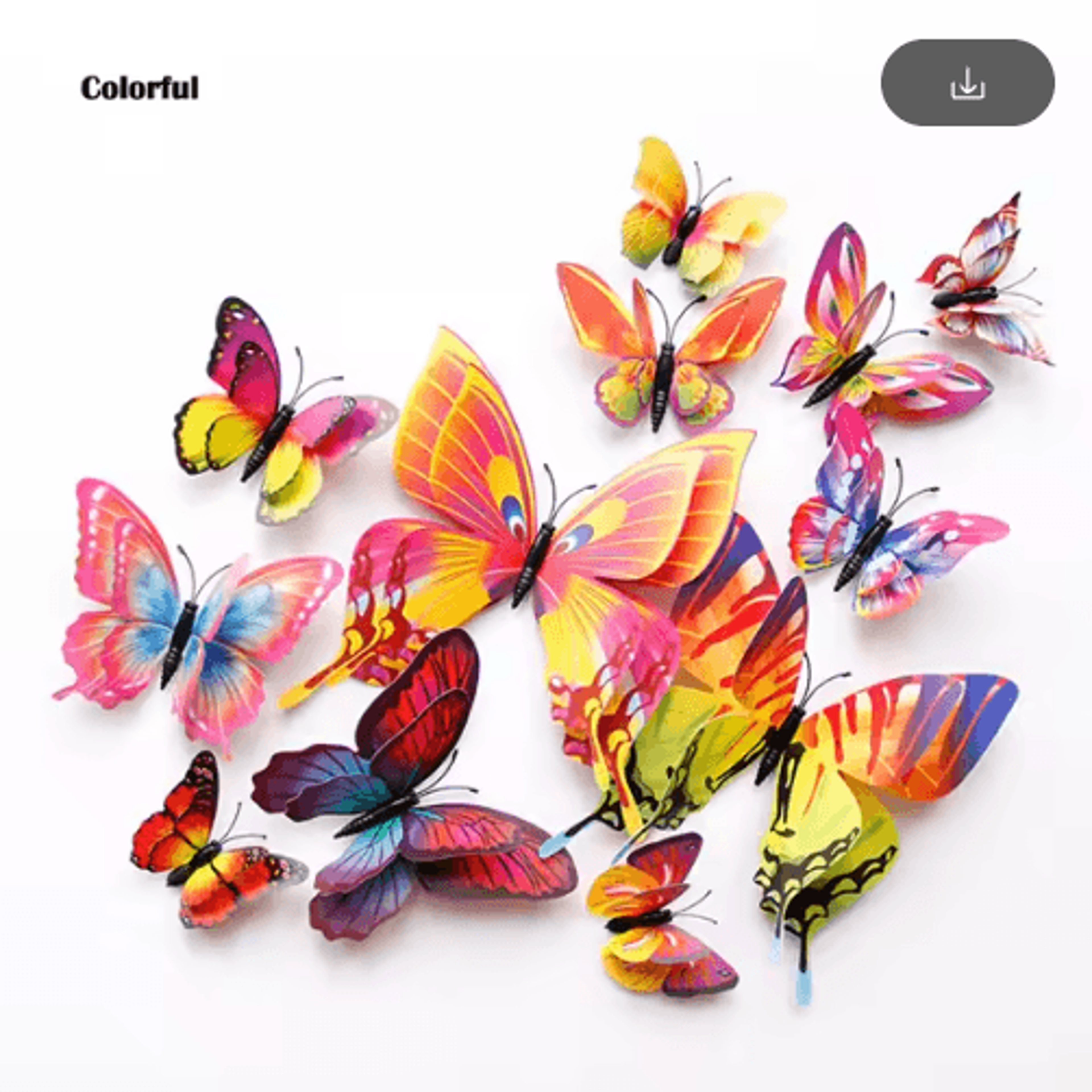 12Piece 3D Butterfly Wall Stickers  DoubleLayer Decorative Butterflies With Magnet For Home  Weddin 2