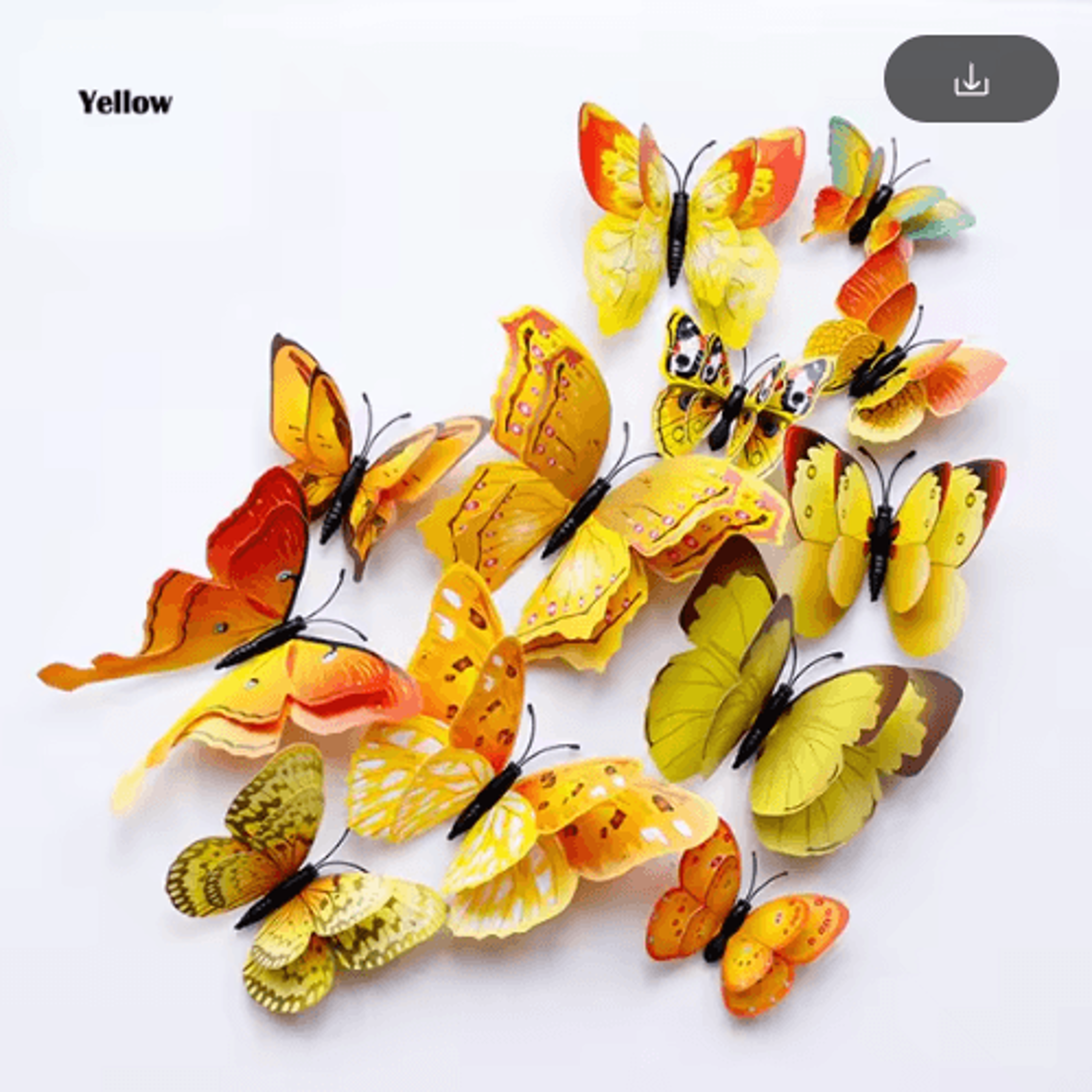 12Piece 3D Butterfly Wall Stickers  DoubleLayer Decorative Butterflies With Magnet For Home  Weddin 3