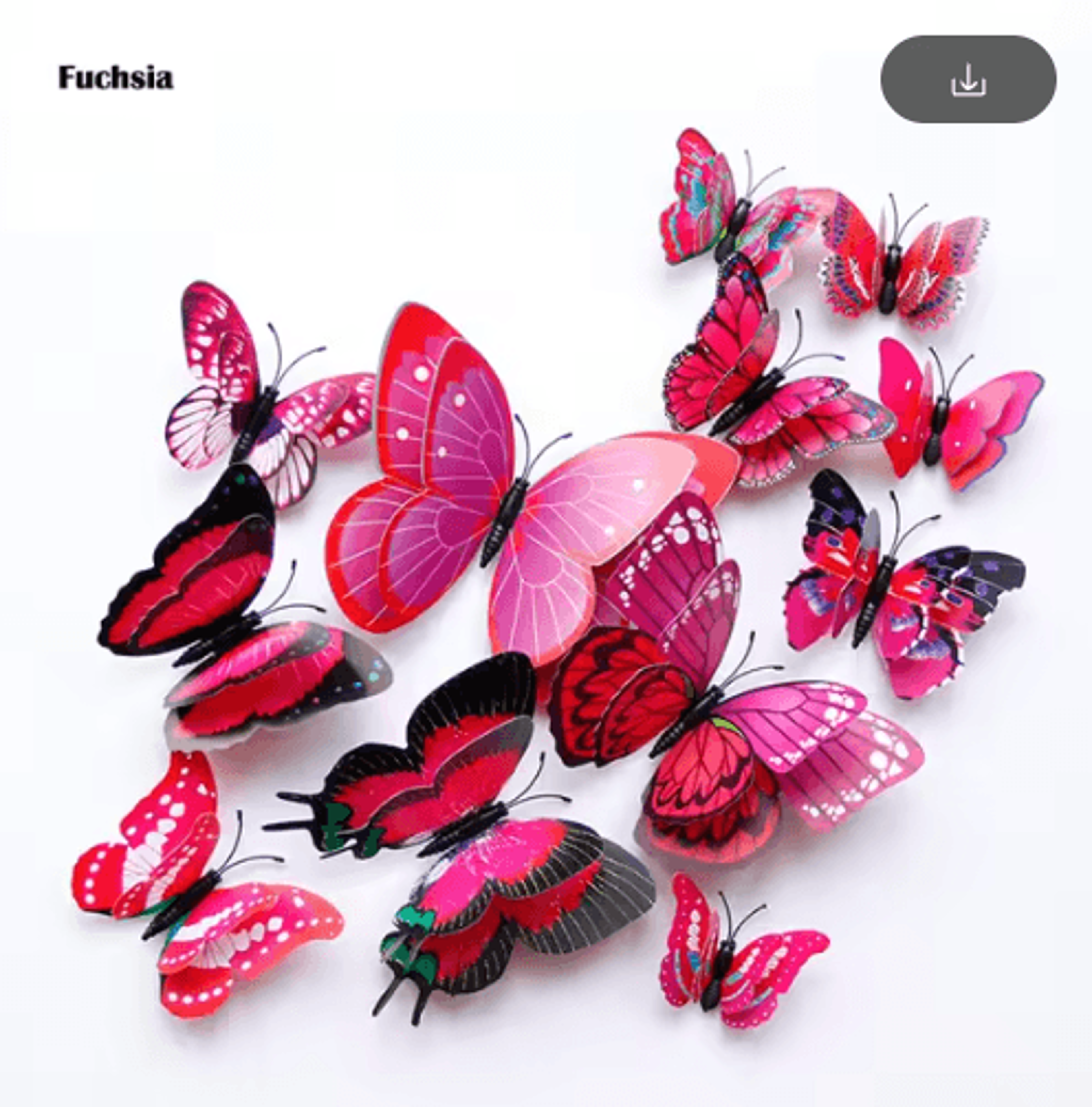 12Piece 3D Butterfly Wall Stickers  DoubleLayer Decorative Butterflies With Magnet For Home  Weddin 12