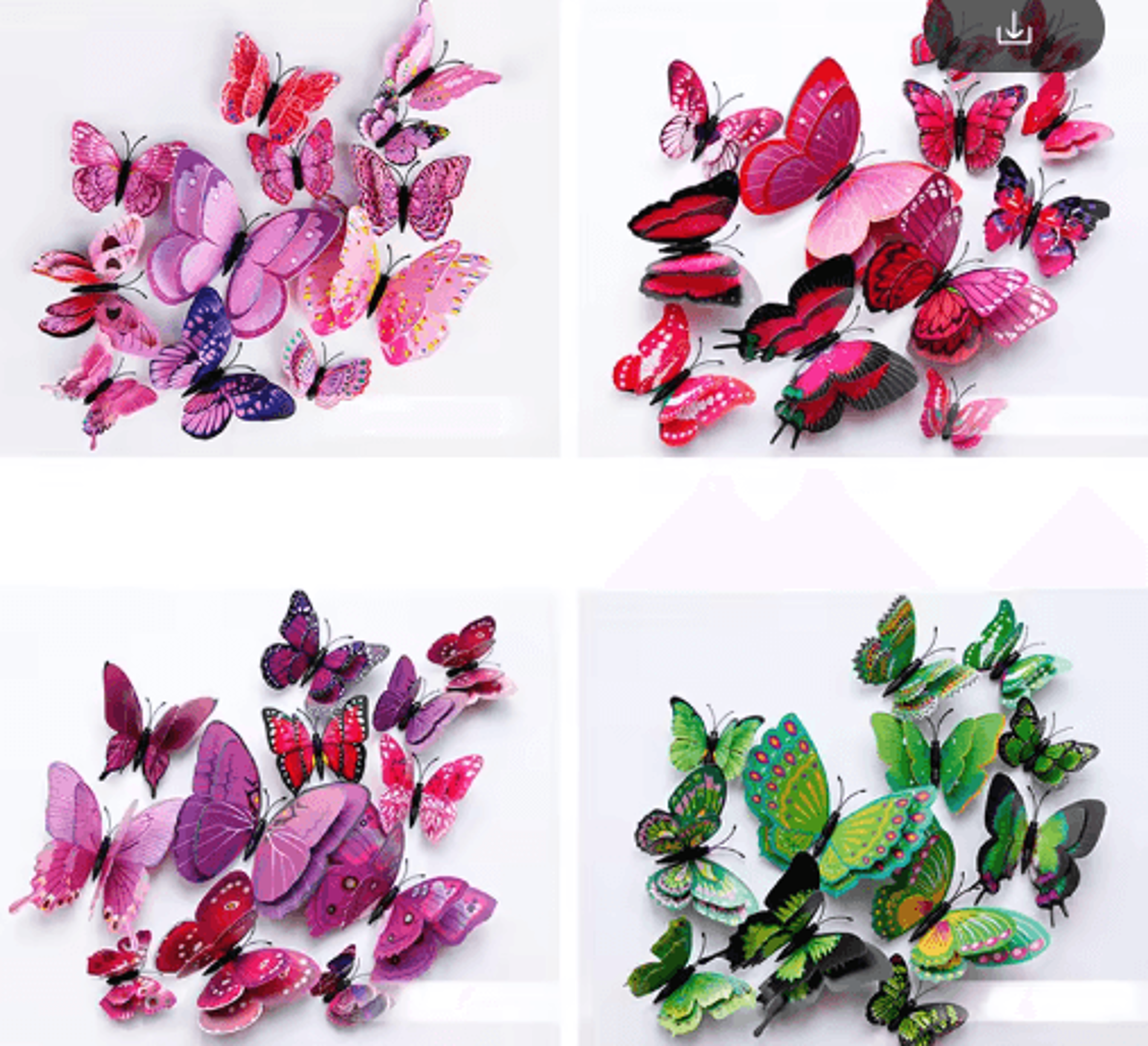 12Piece 3D Butterfly Wall Stickers  DoubleLayer Decorative Butterflies With Magnet For Home  Weddin 13