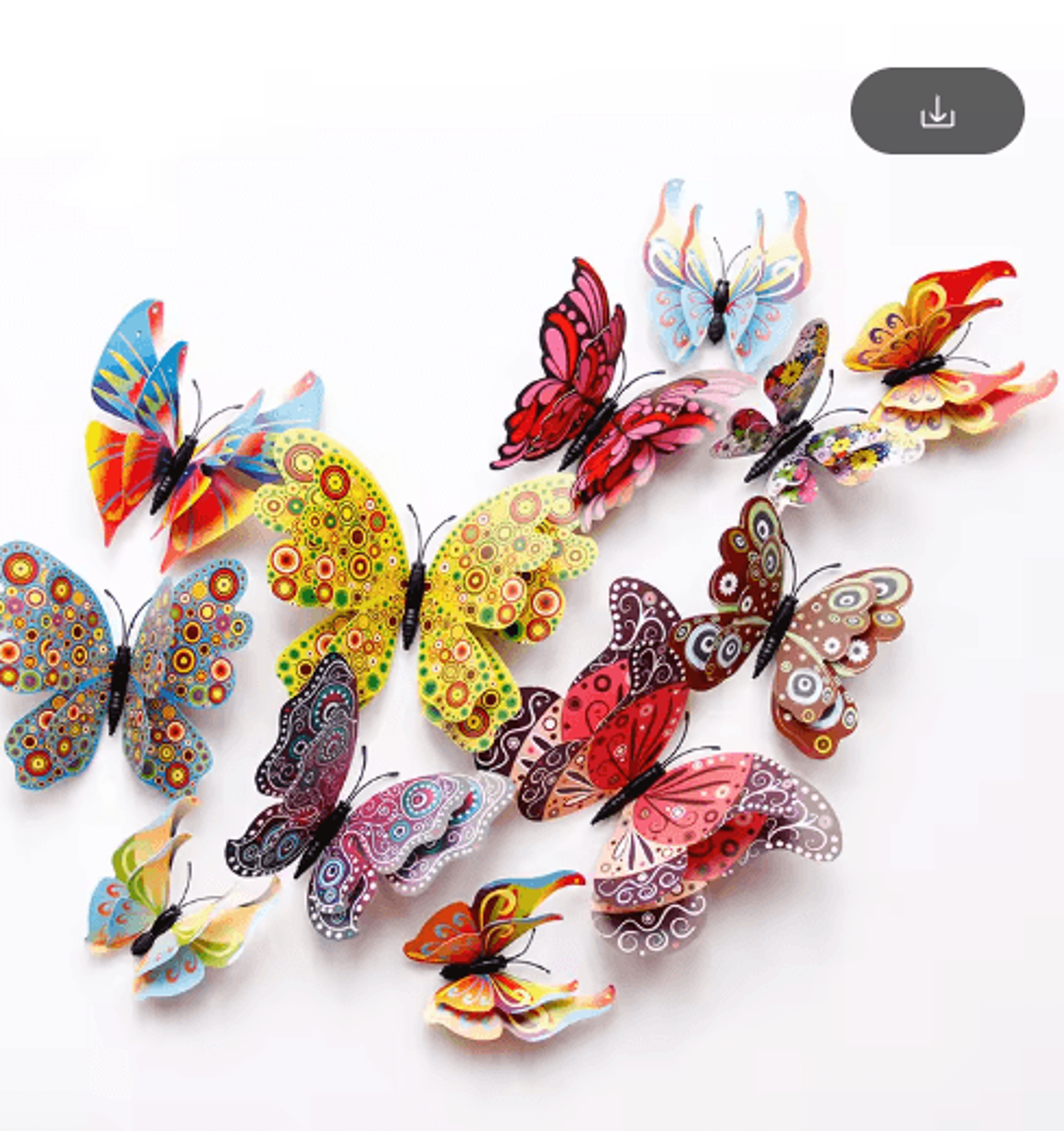 12Piece 3D Butterfly Wall Stickers  DoubleLayer Decorative Butterflies With Magnet For Home  Weddin 14