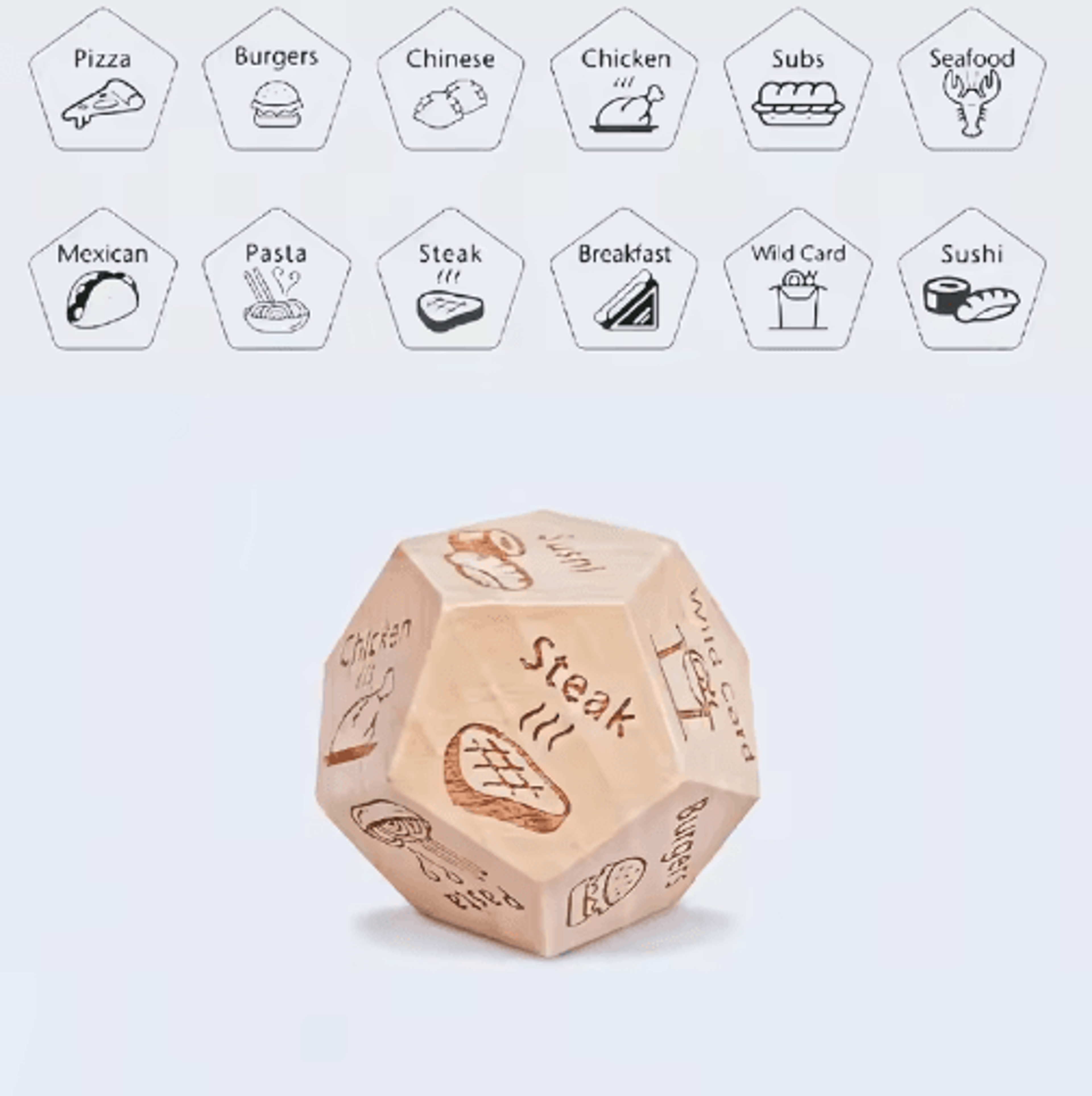 Food Decision Dice For Couples  Fun Date Night Gift For Him  Her 4