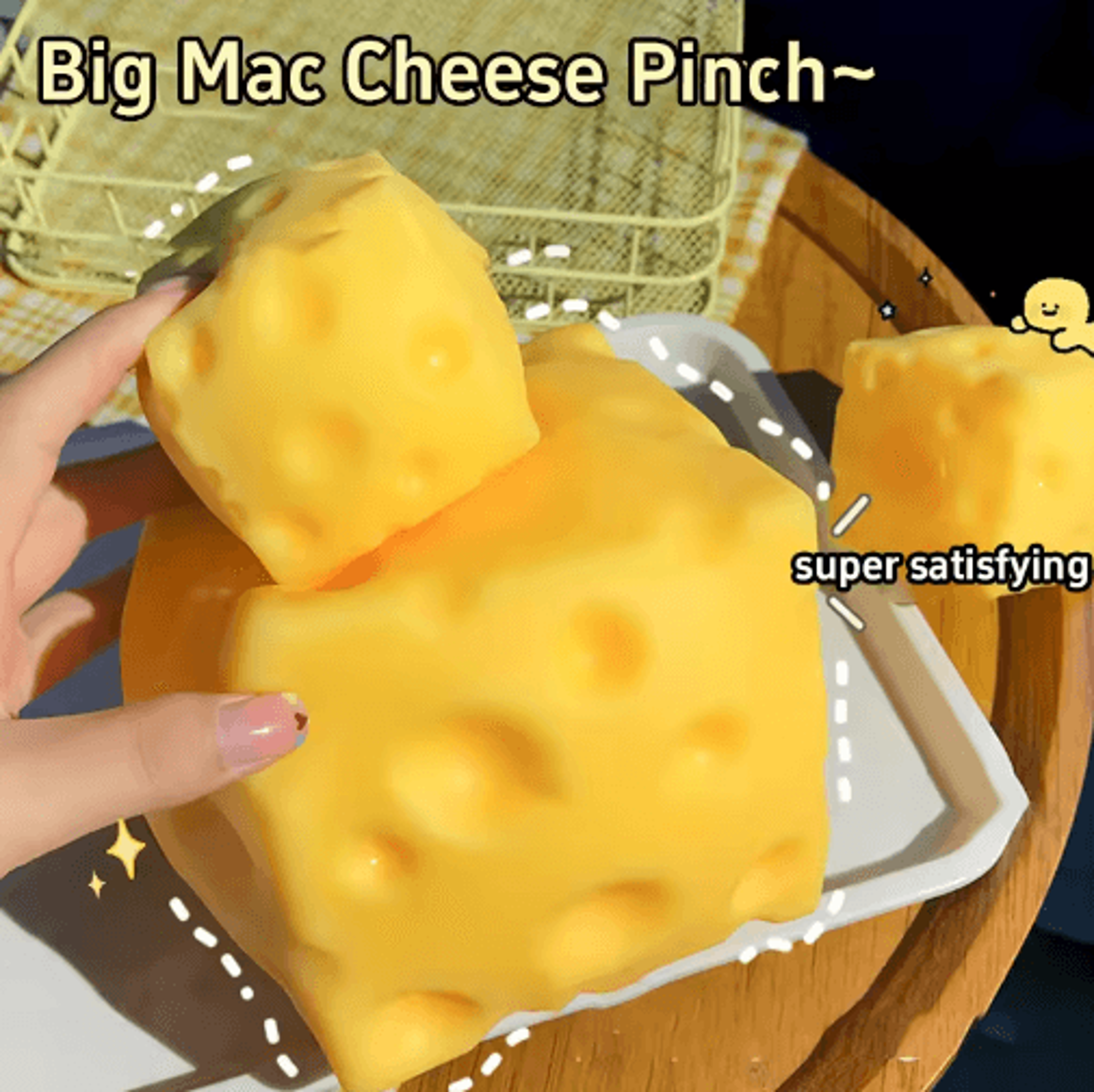 Giant Cheese Squishy Toy  Extra Large Slow Rebound Fidget  Stress Ball 6