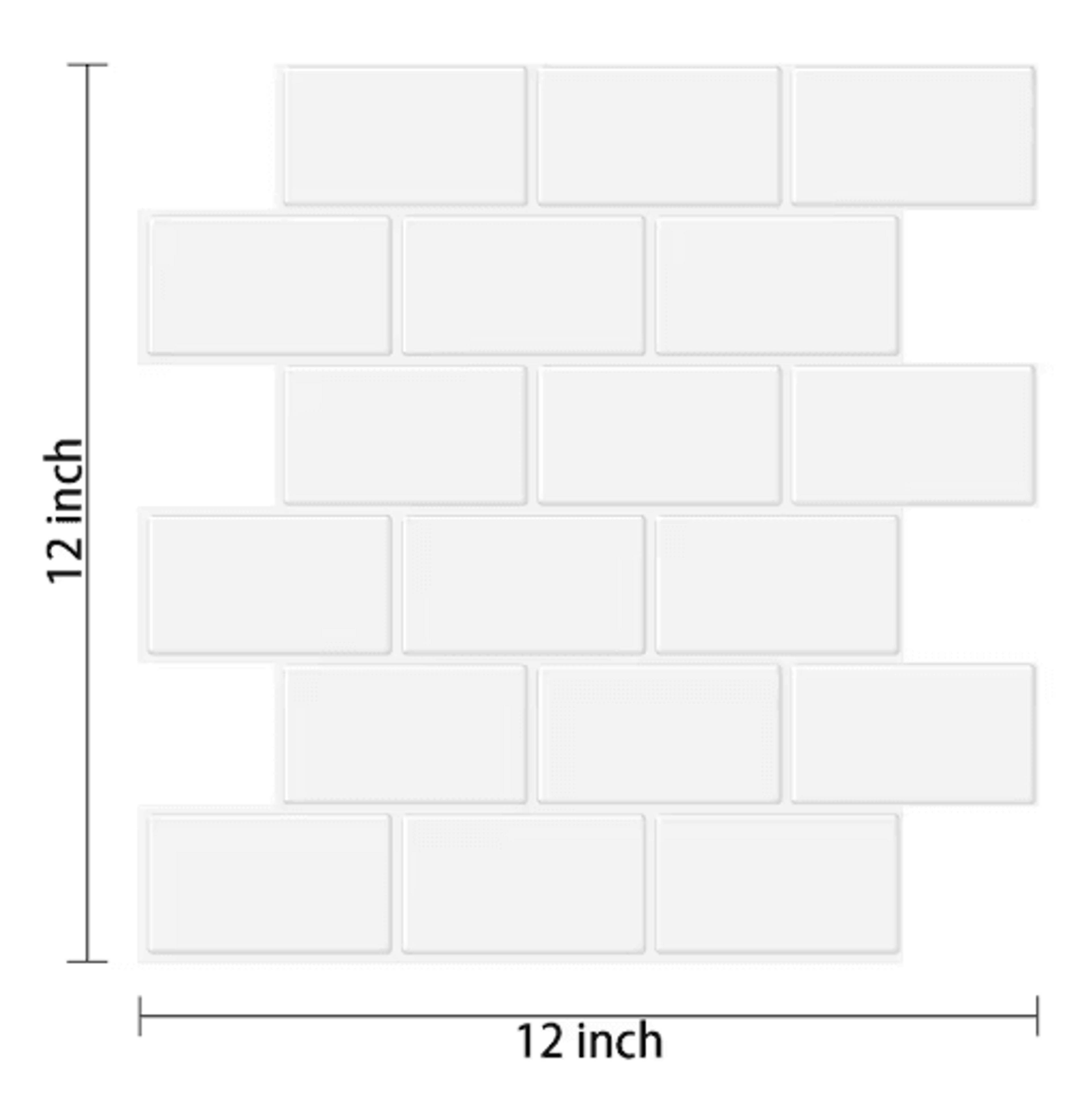10Sheet 3D Subway Tile Peel And Stick Wallpaper  Brick Backsplash Wall Decals 4