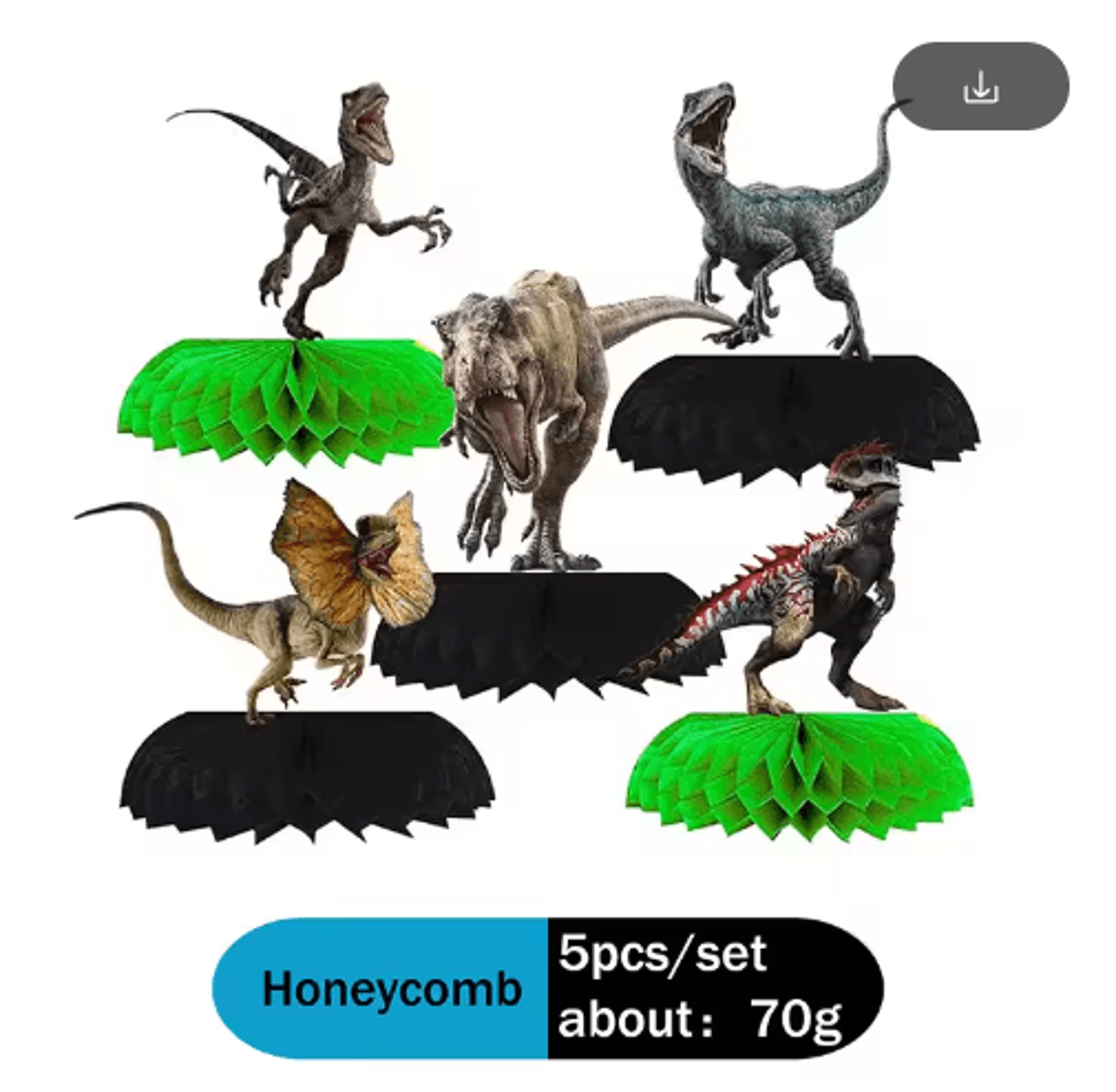 Jurassic Dinosaur Birthday Party Supplies Set With Tableware Balloons And Backdrop 14