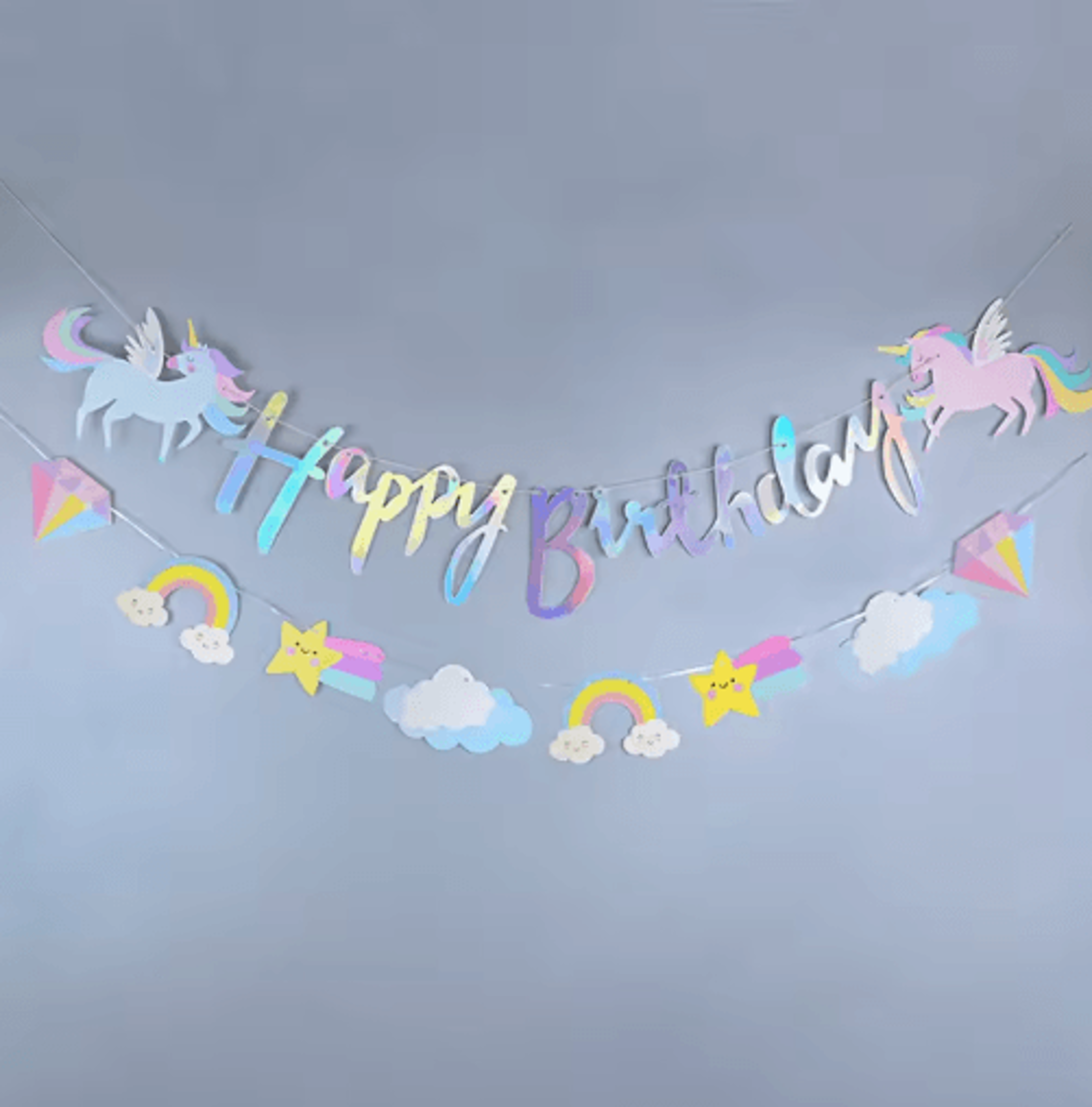 Unicorn Birthday Party Decorations With Banner Garland And Standing Balloon 28