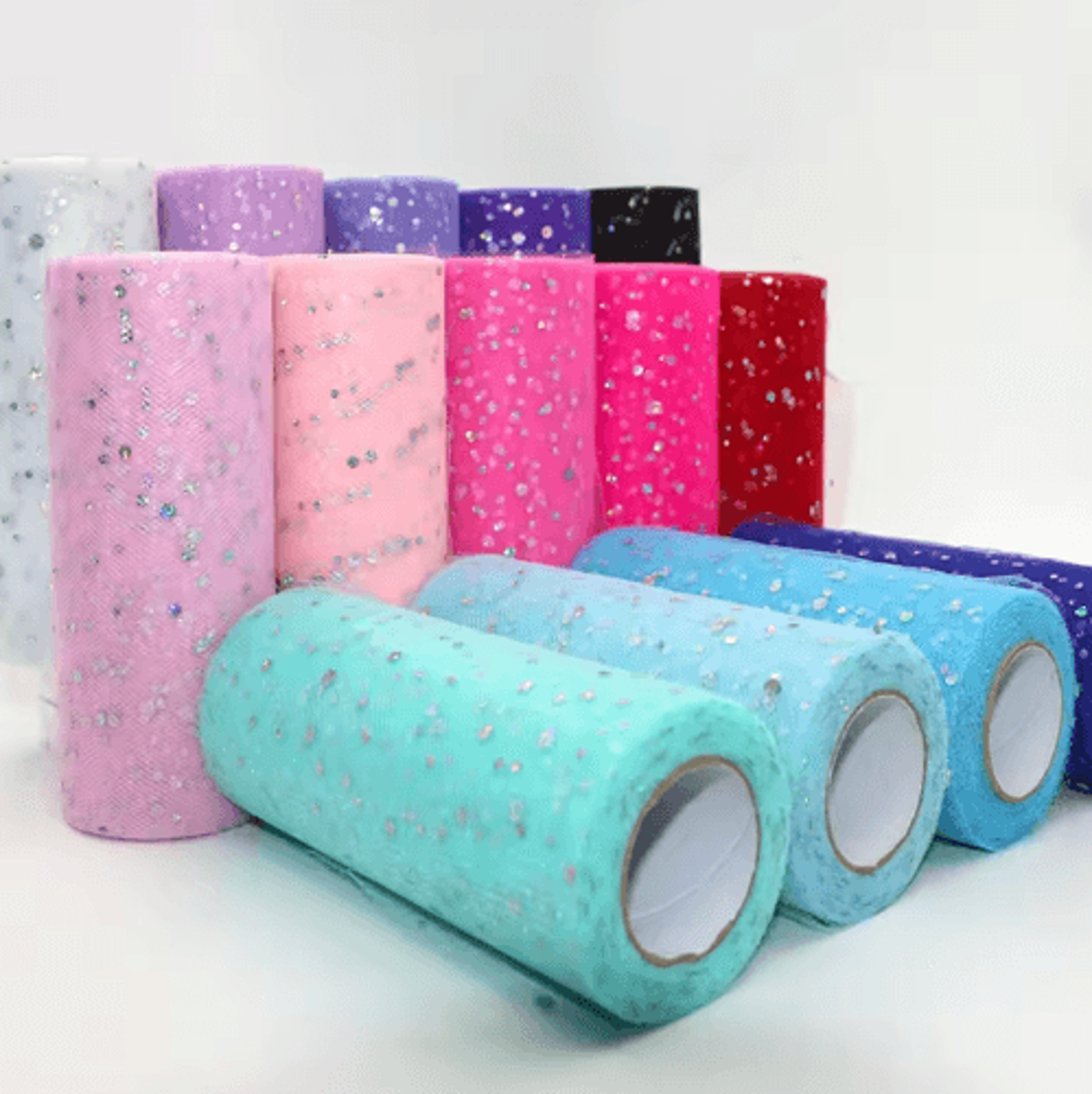 10Yard Glitter Sequin Tulle Roll For Tutu Crafts And Party Decor 0