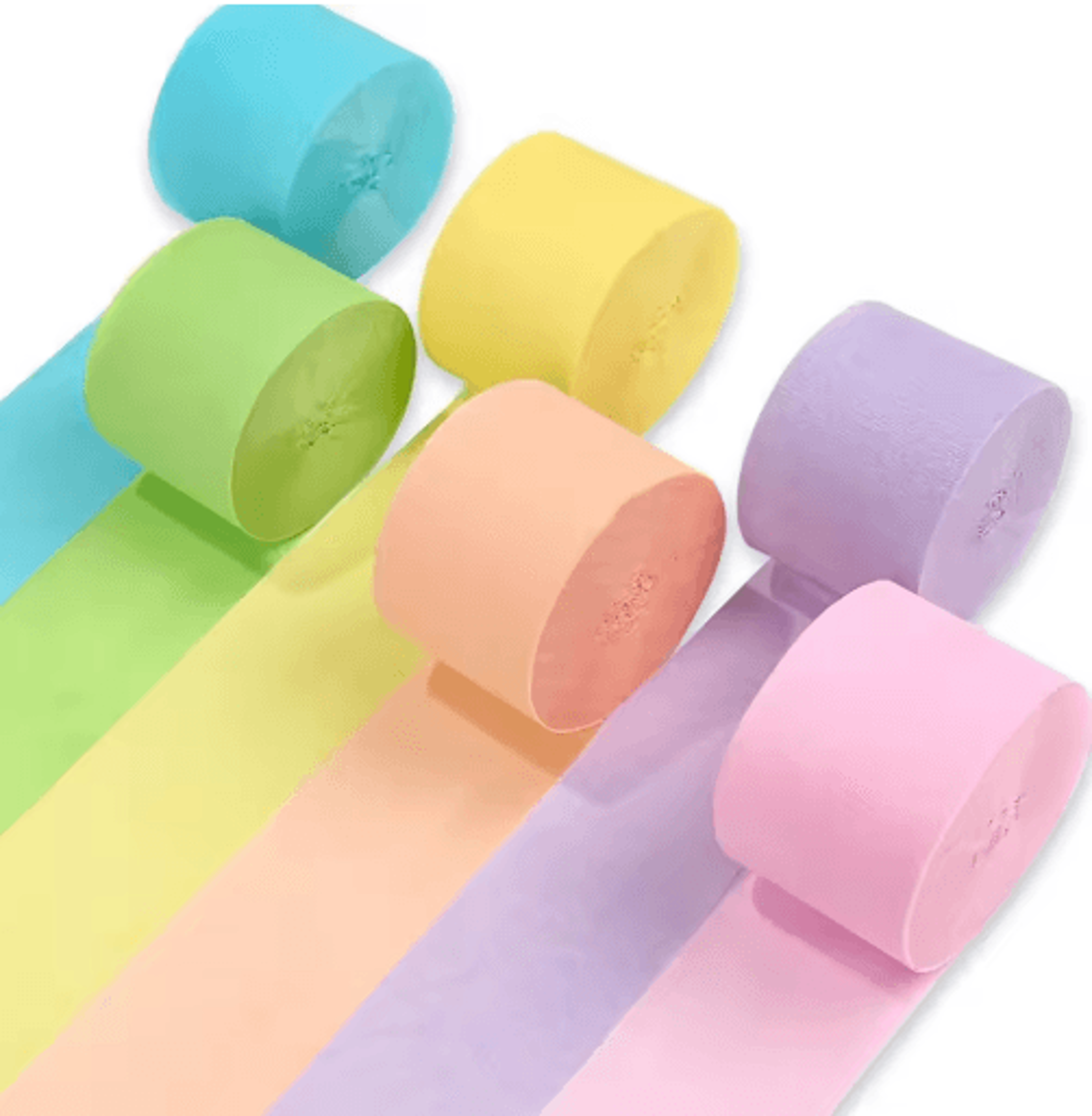 3Piece Rainbow Crepe Paper Streamers For Party Backdrops 25