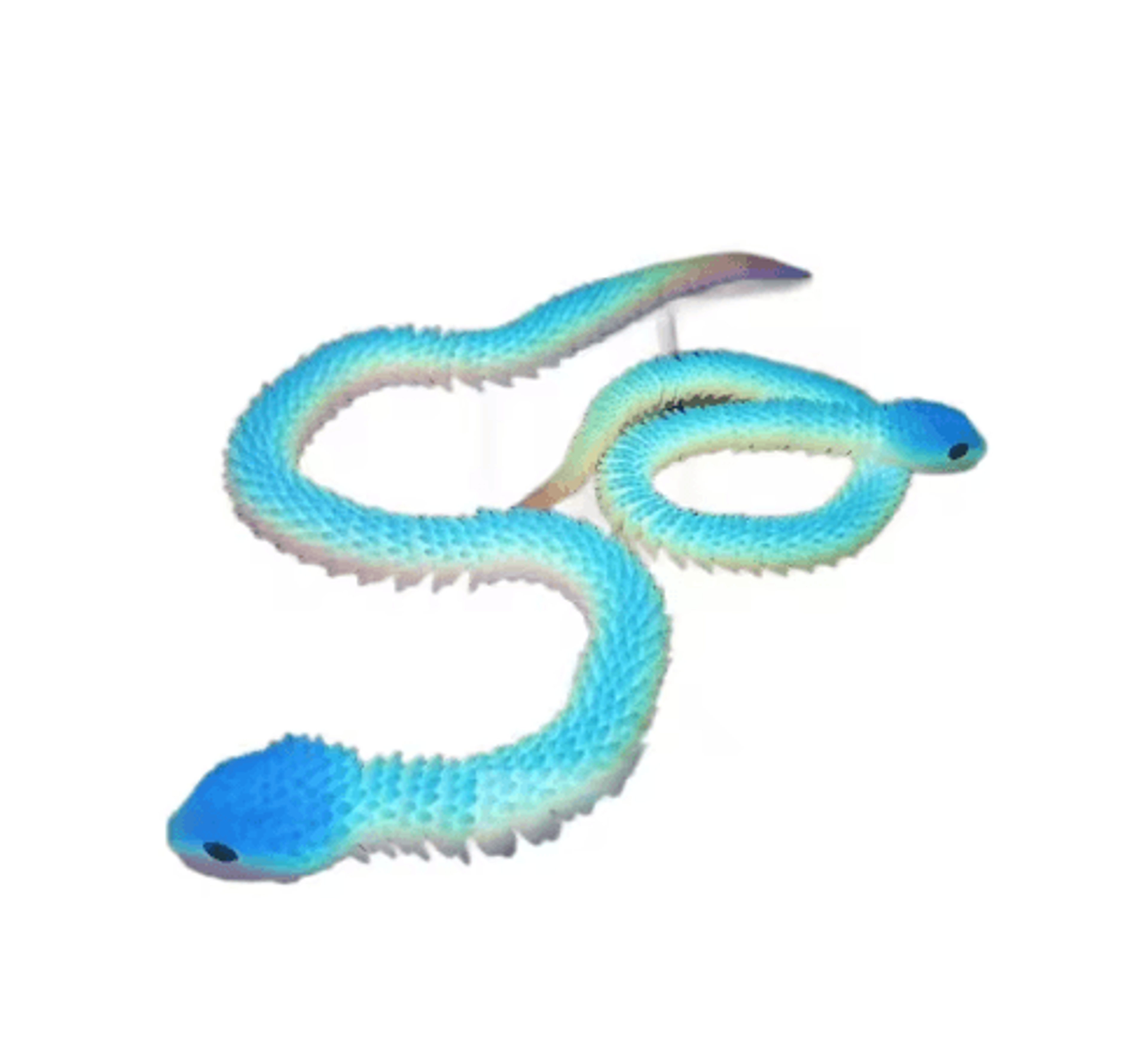 3D Articulated Cobra Snake Egg Statue For Desktop Decor 2