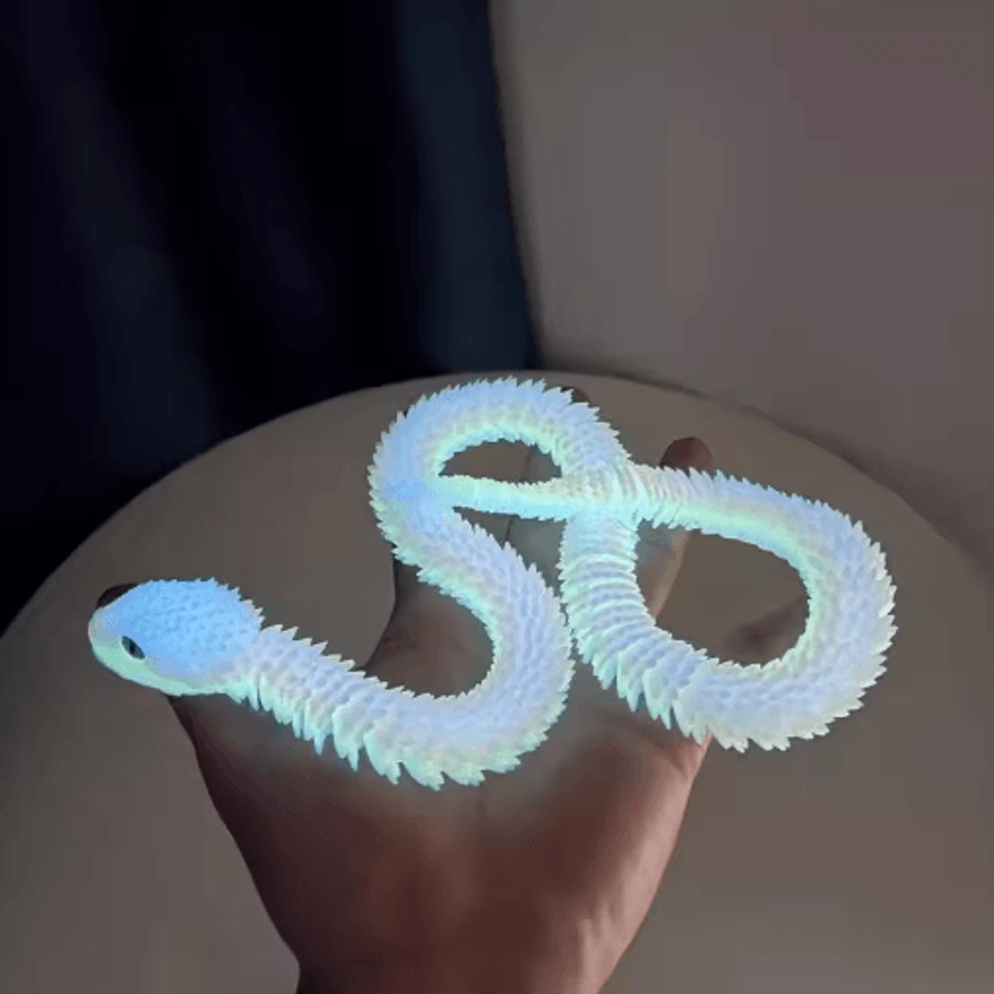 3D Articulated Cobra Snake Egg Statue For Desktop Decor 3